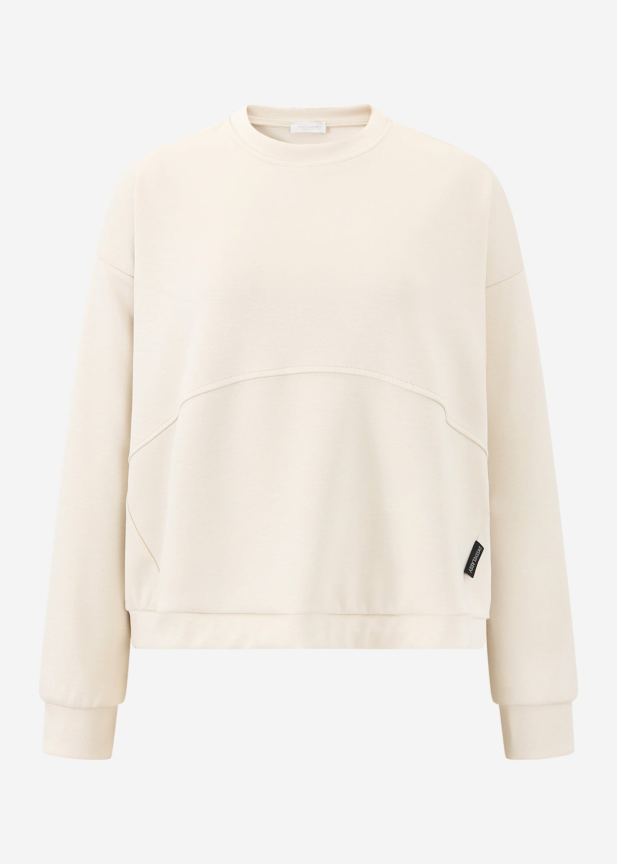Soft sweatshirt with dividing seams - off-white