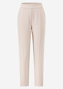 Jersey Chinos mit Ziernaht - beige