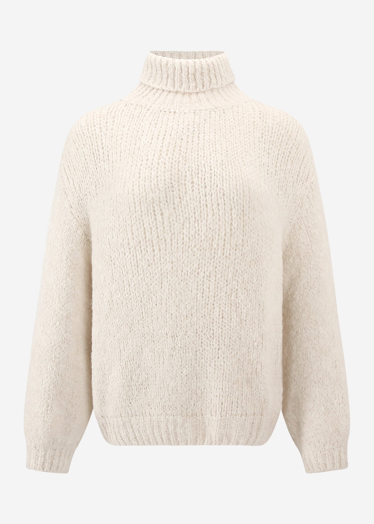 Oversized turtleneck sweater - light beige