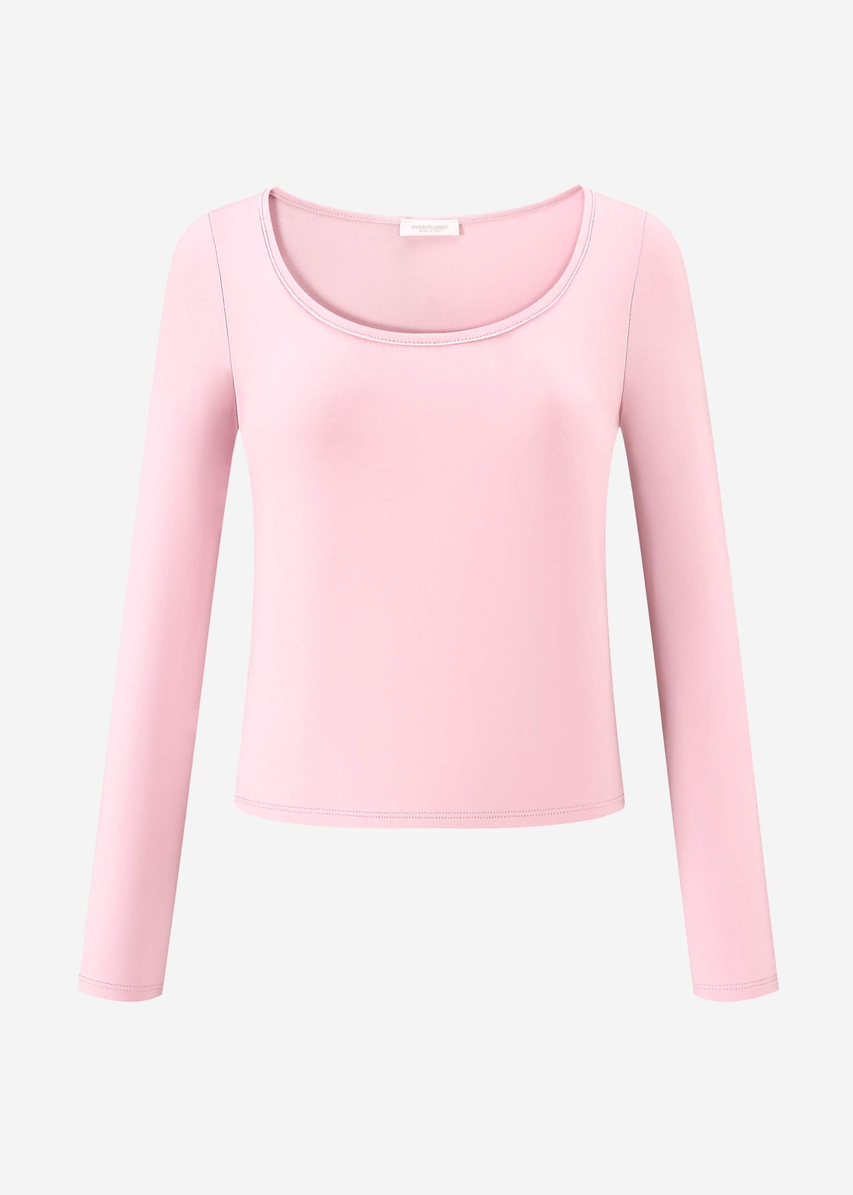 Langarmshirt mit Ausschnitt - rosa