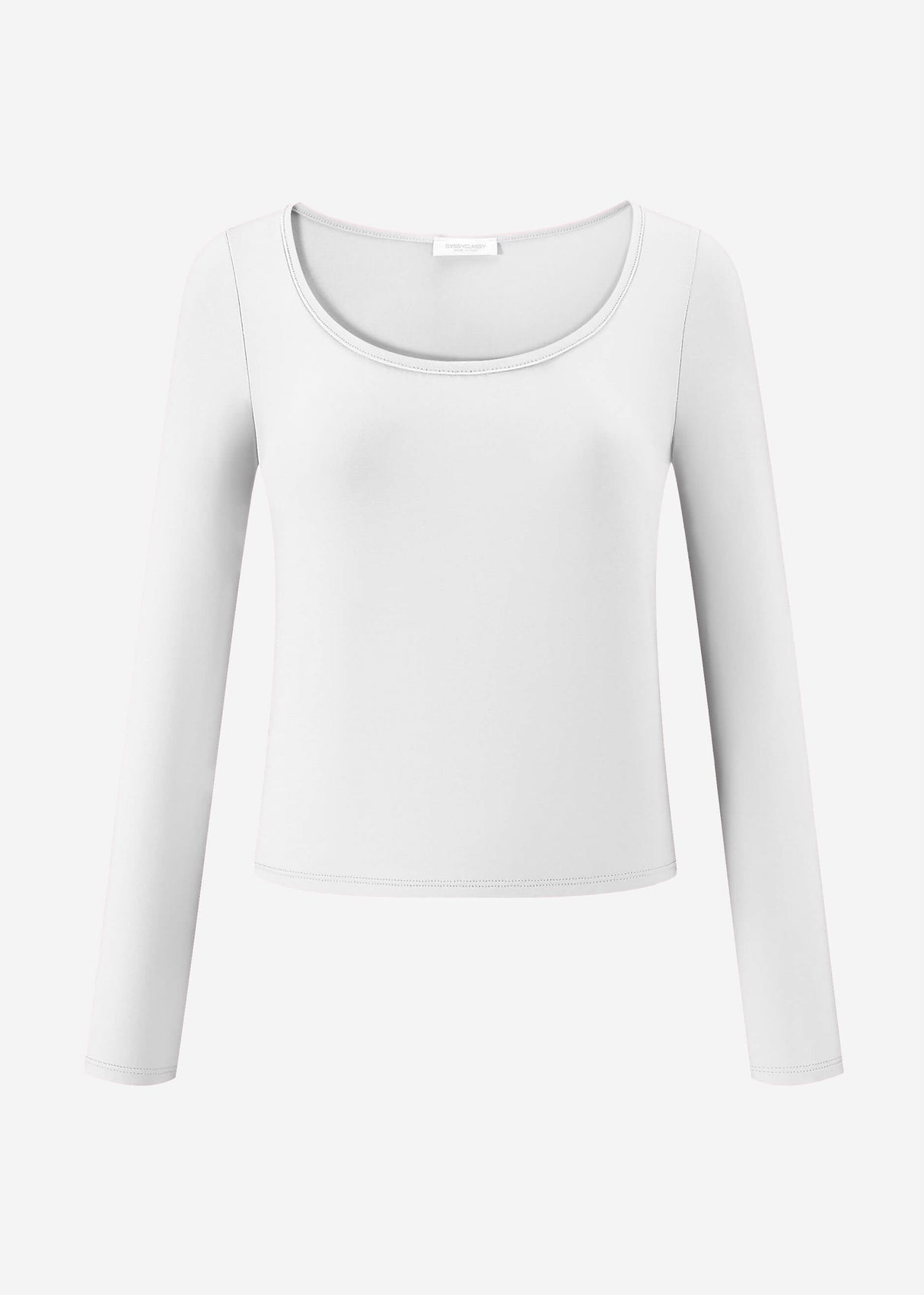 Langarmshirt mit Ausschnitt - offwhite