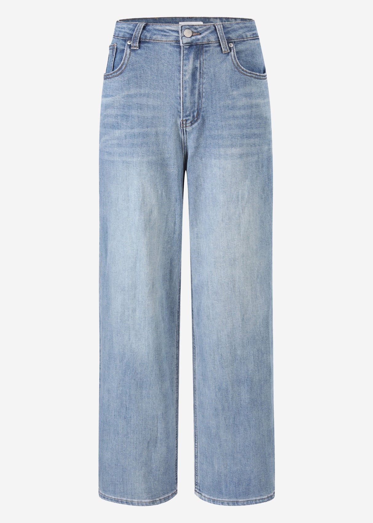 Jeans mit weitem Bein - blau