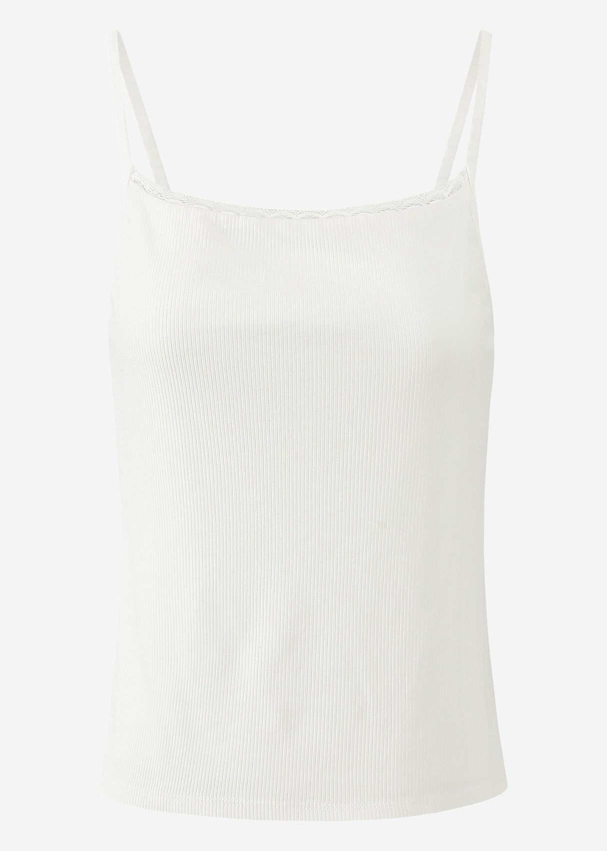 Träger Top mit Spitze - offwhite