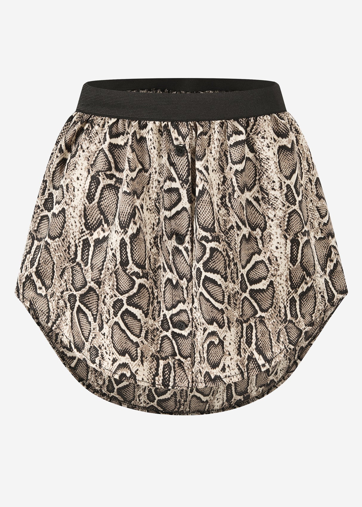 Blouse skirt with snake print - brown