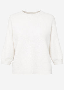 Strickoberteil mit Alpaka - offwhite