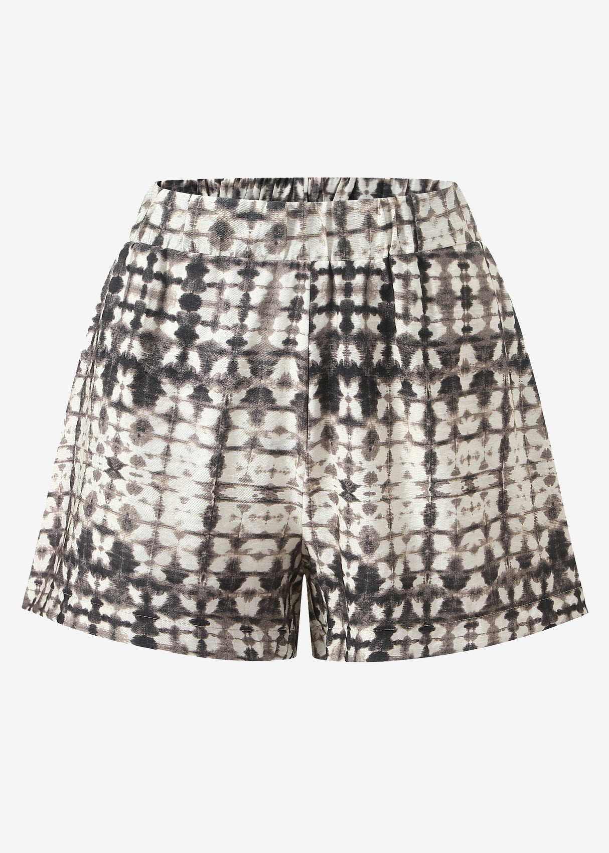 Viskose Shorts mit Print - taupe