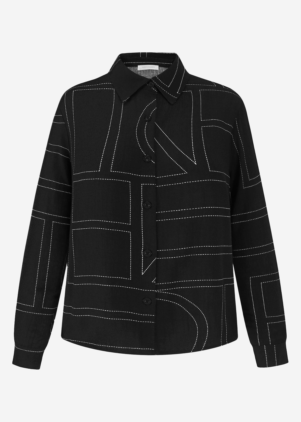 Blouse with print - black