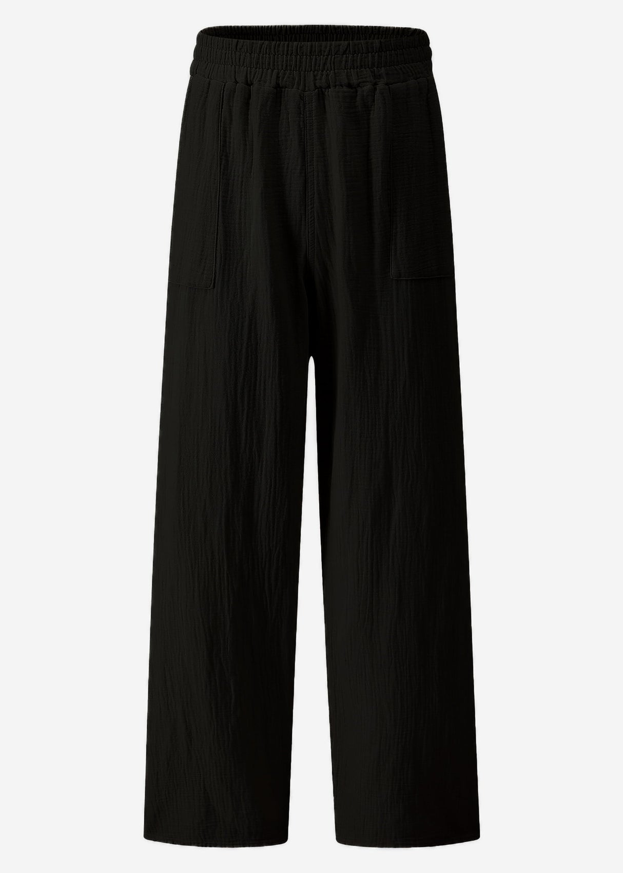 Musselin Hose - schwarz