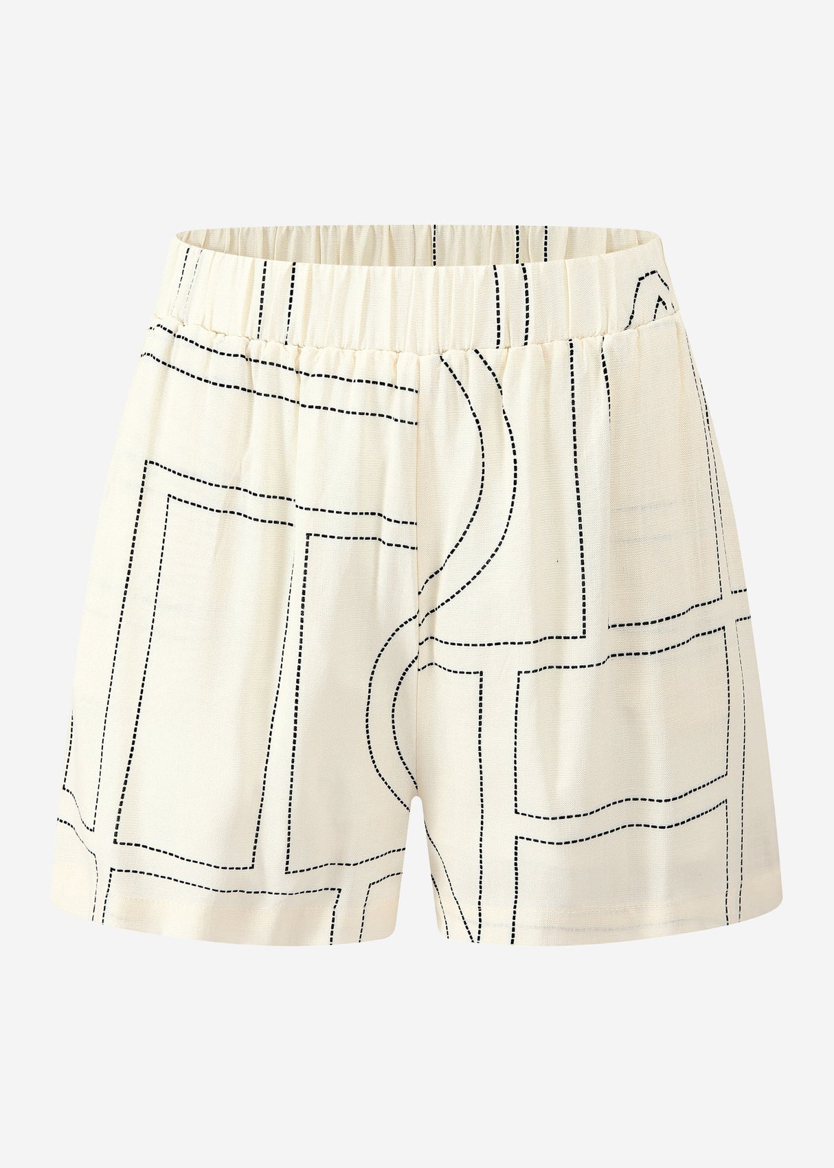 Shorts mit Print - creme
