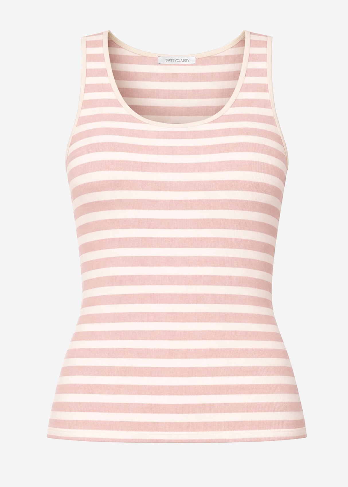 Tank top striped - pink beige