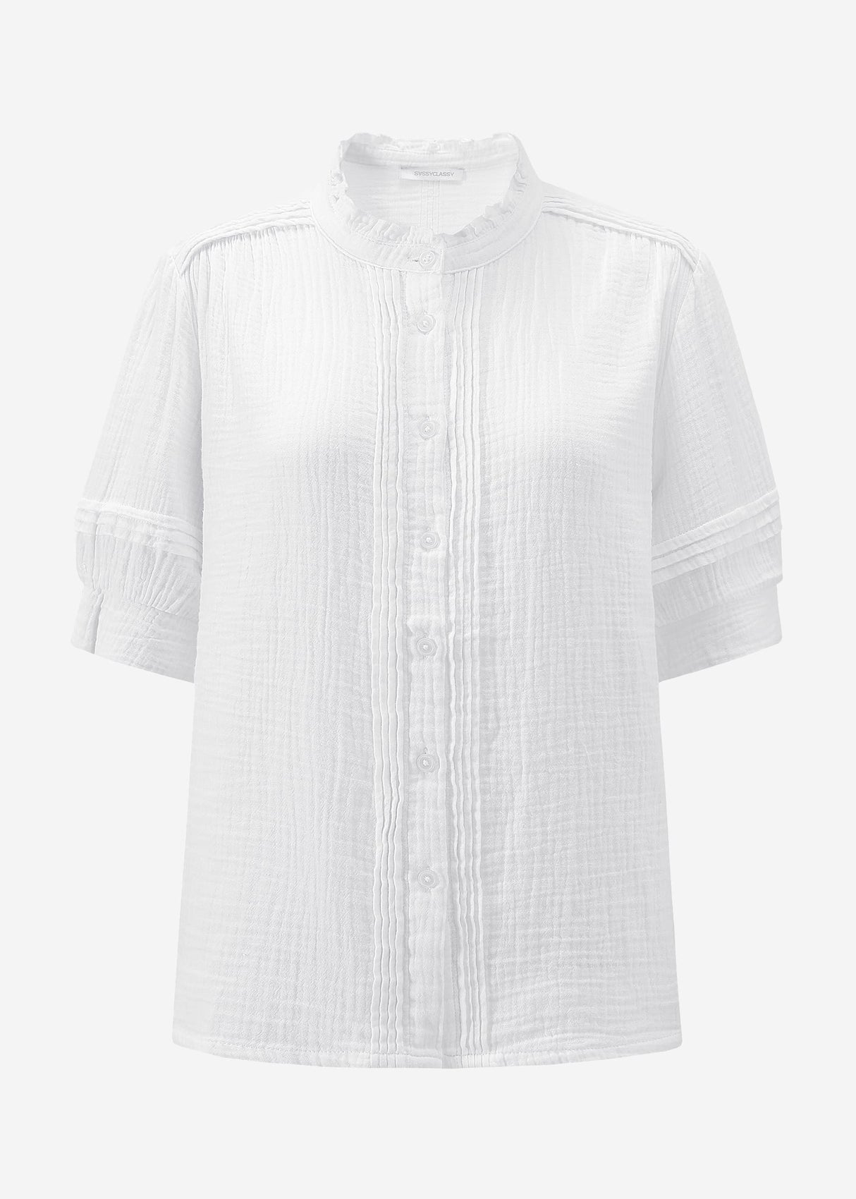 Short arm Musselin Blouse - white