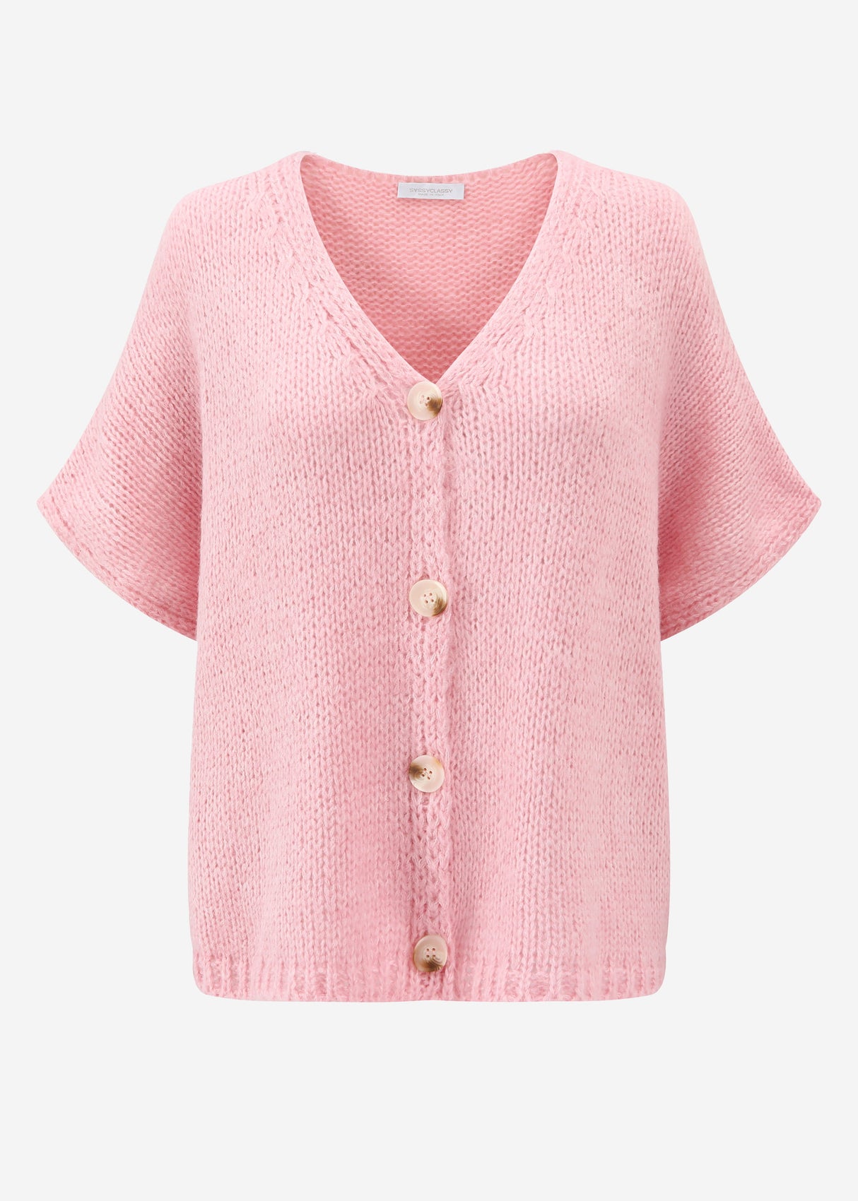 Oversize Strickweste - rosa