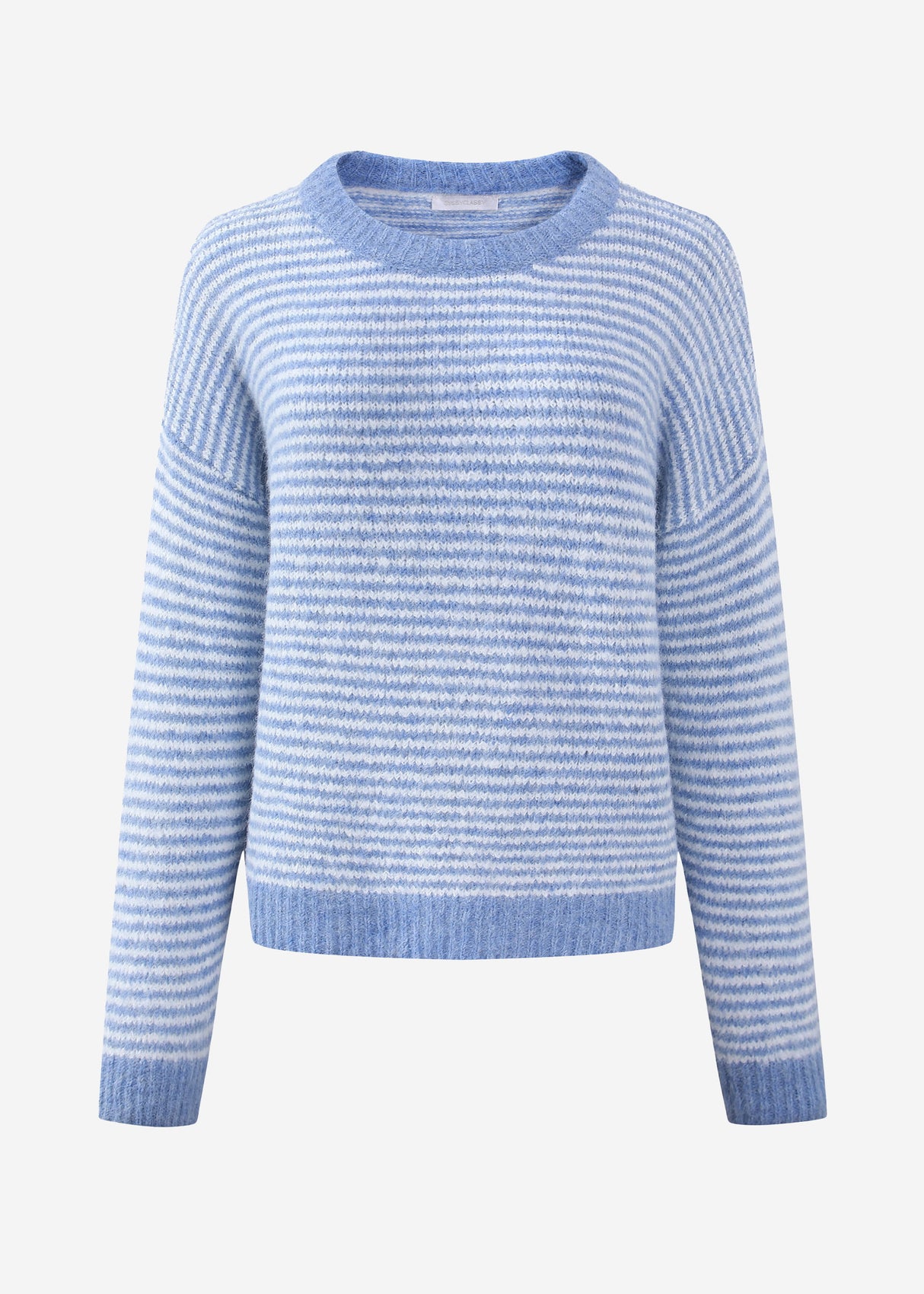 Gestreifter Pullover - hellblau