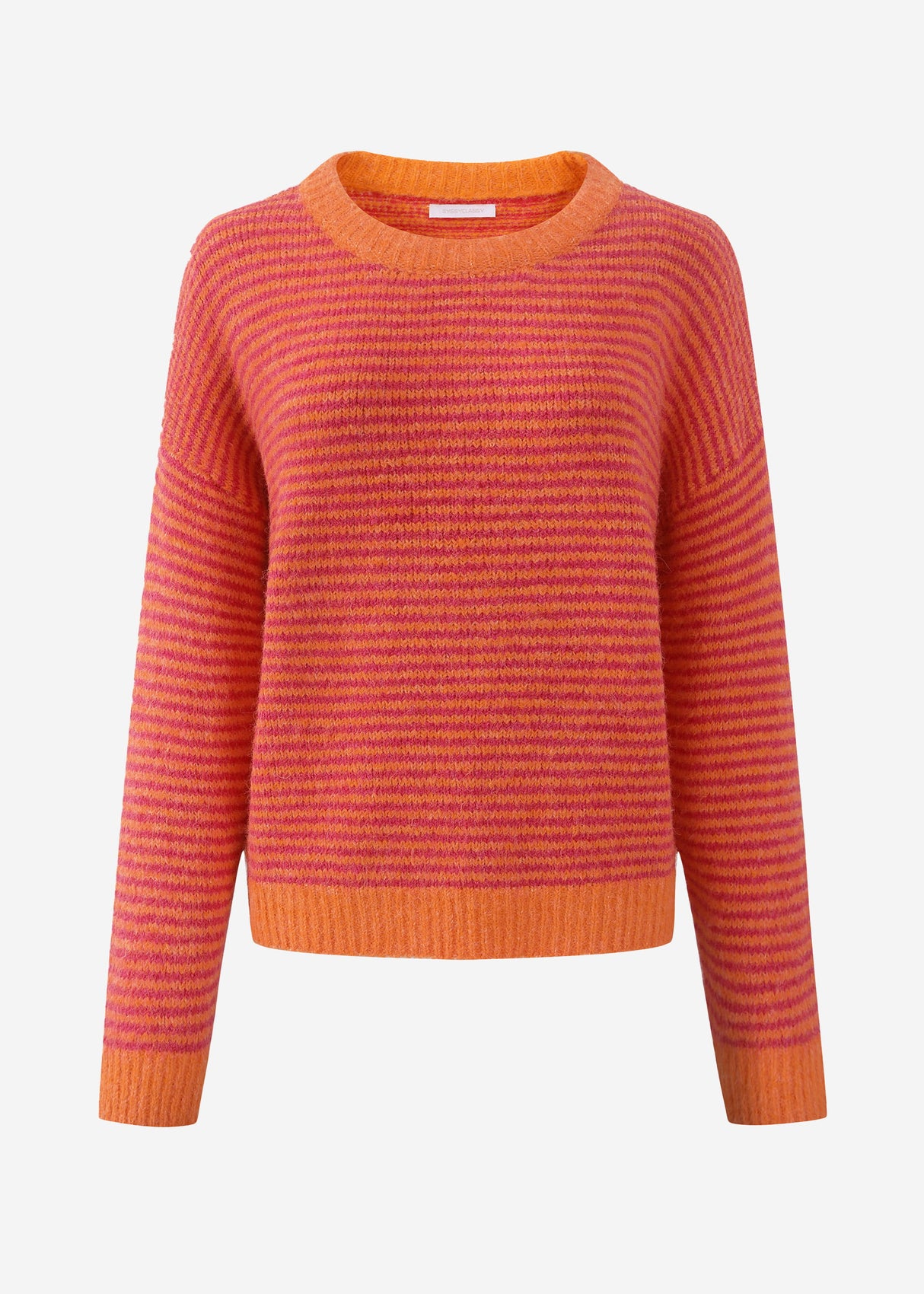 Gestreifter Pullover - orange