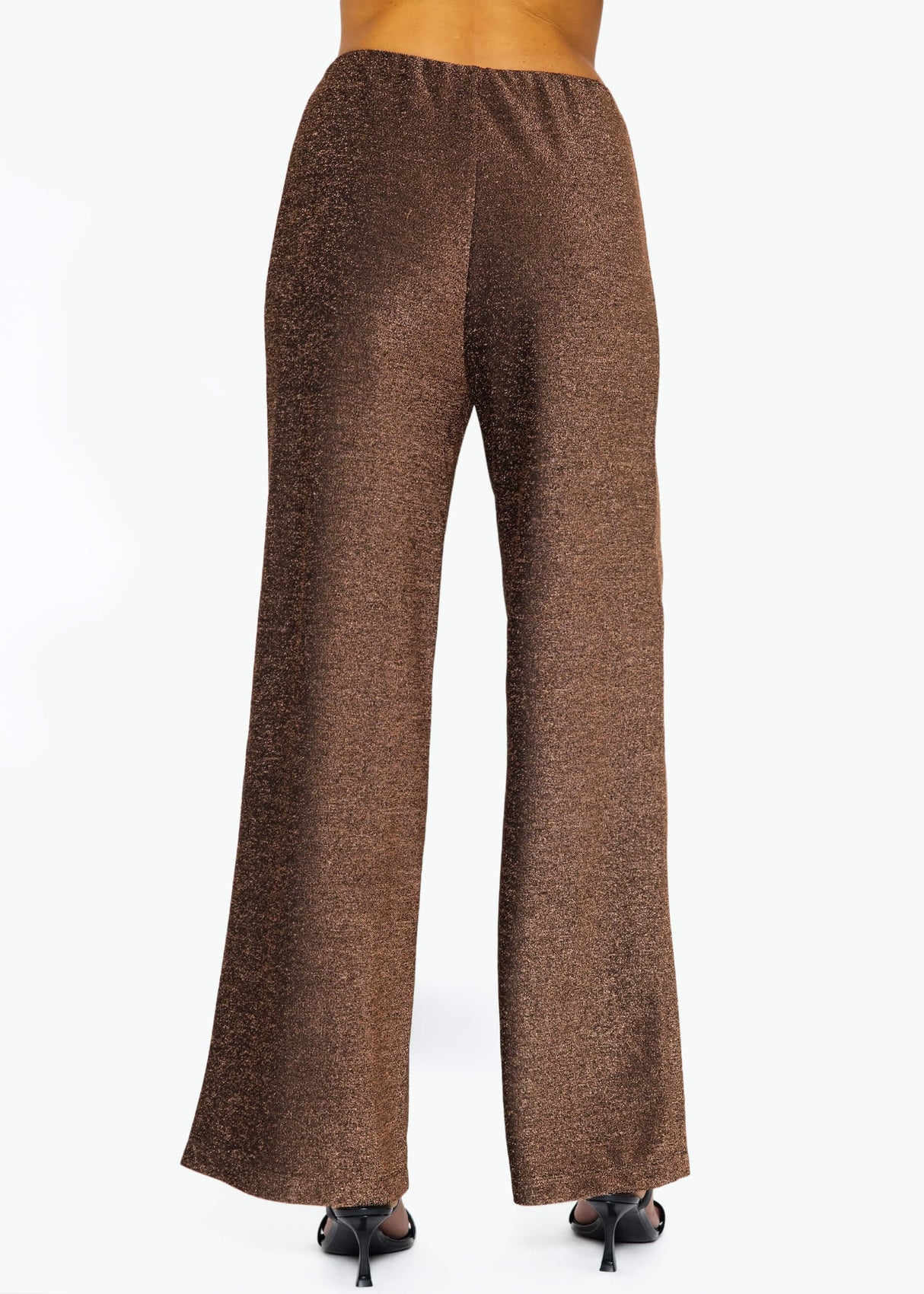 Lurex trousers - brown