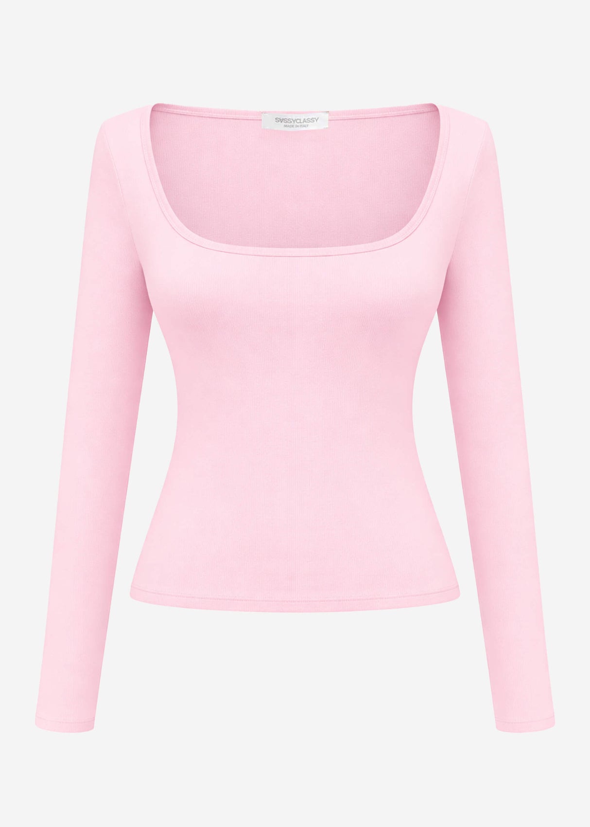 Langarmshirt mit Ausschnitt - rosa