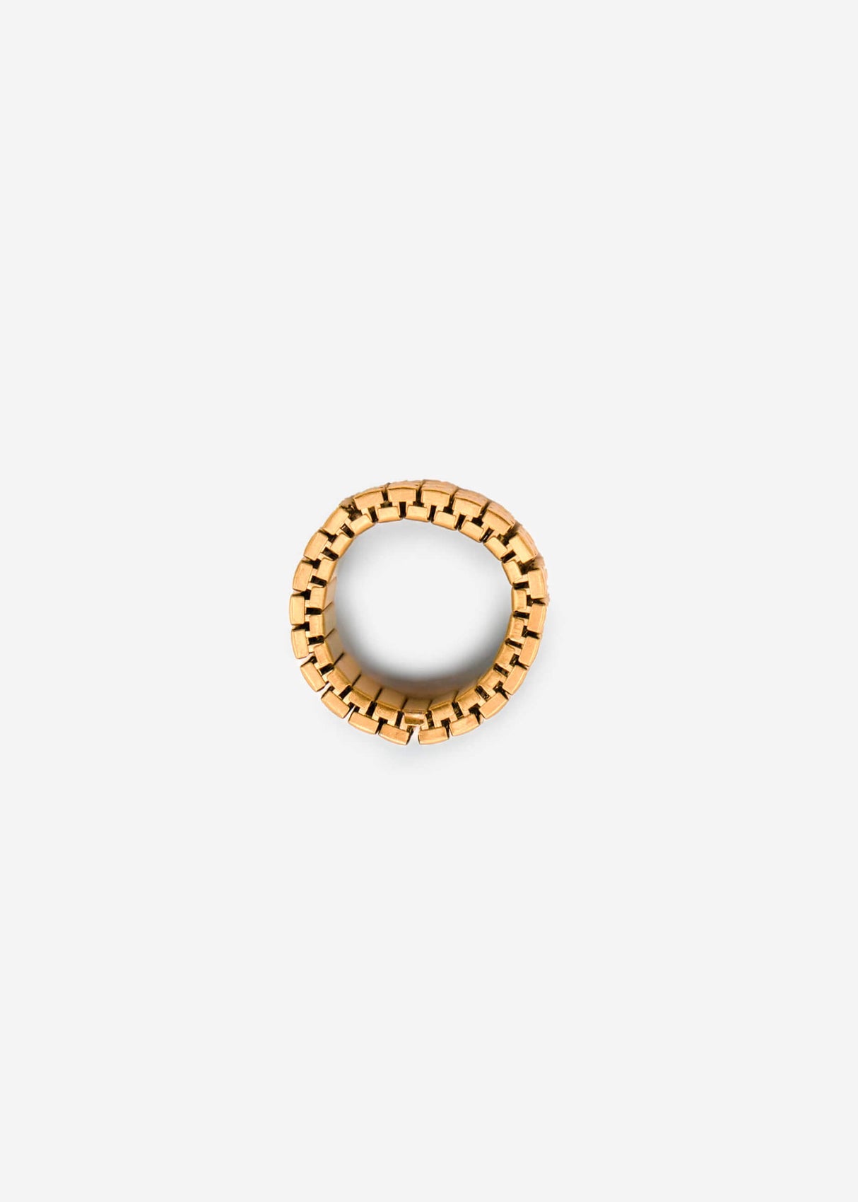 Stretchable link ring - gold