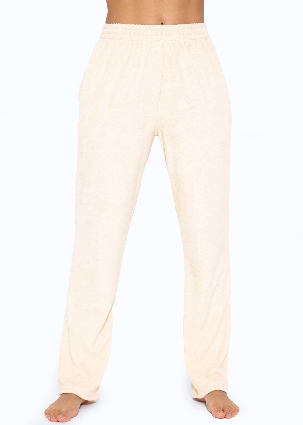 Terry cloth pants - beige
