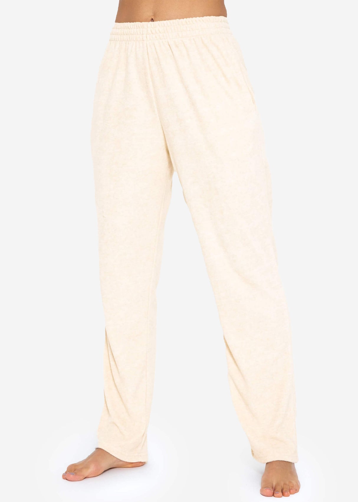 Terry cloth pants - beige