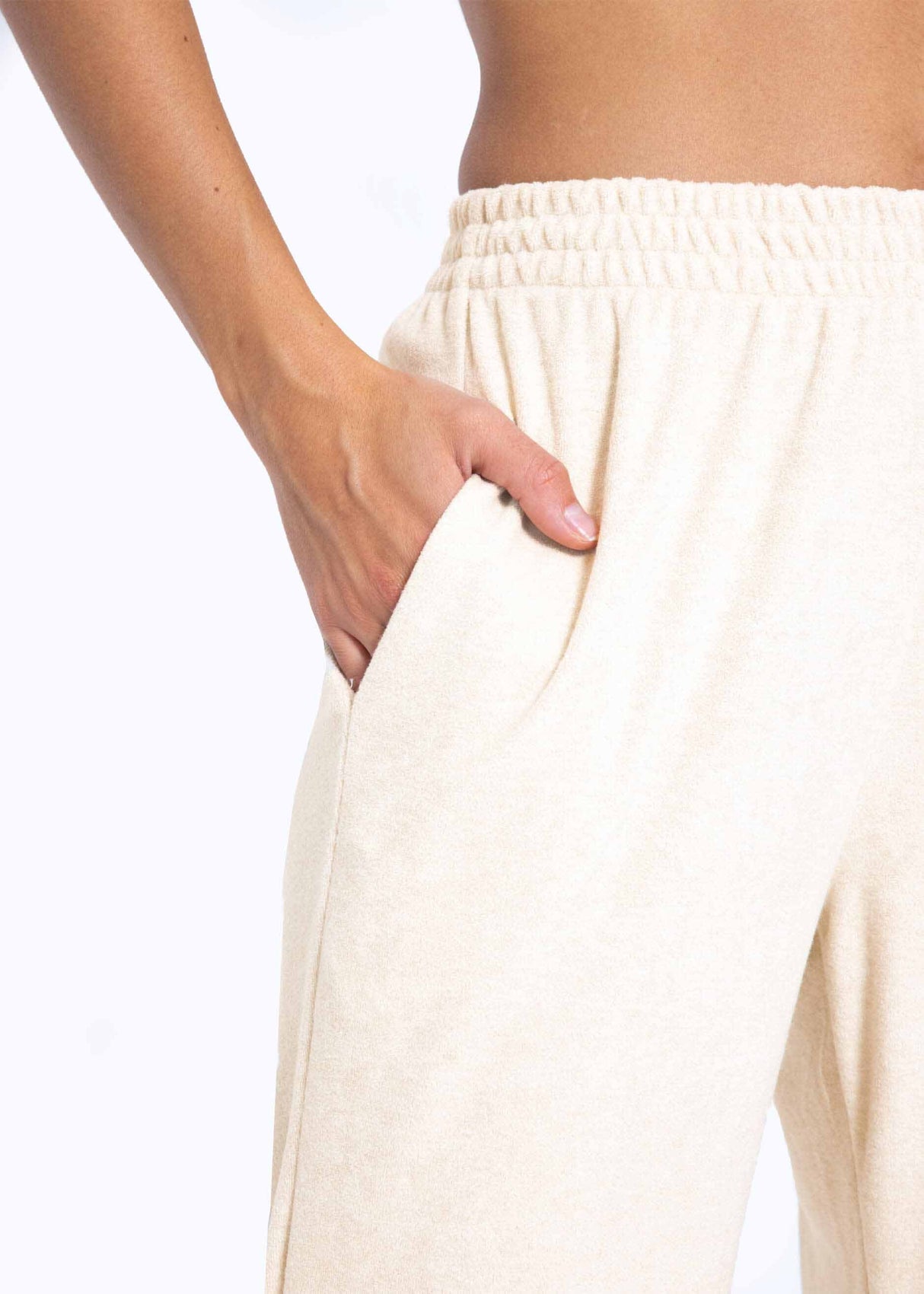 Terry cloth pants - beige