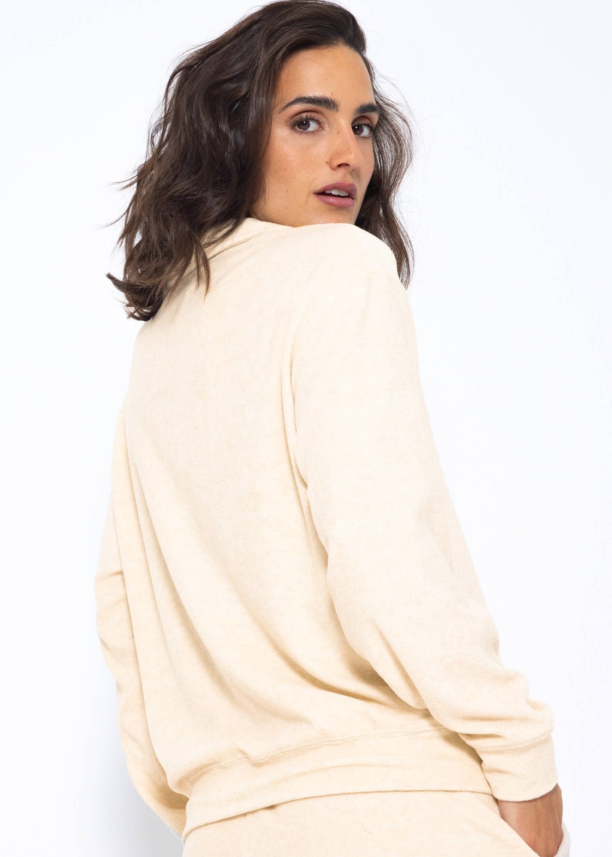 Terry cloth sweater - beige