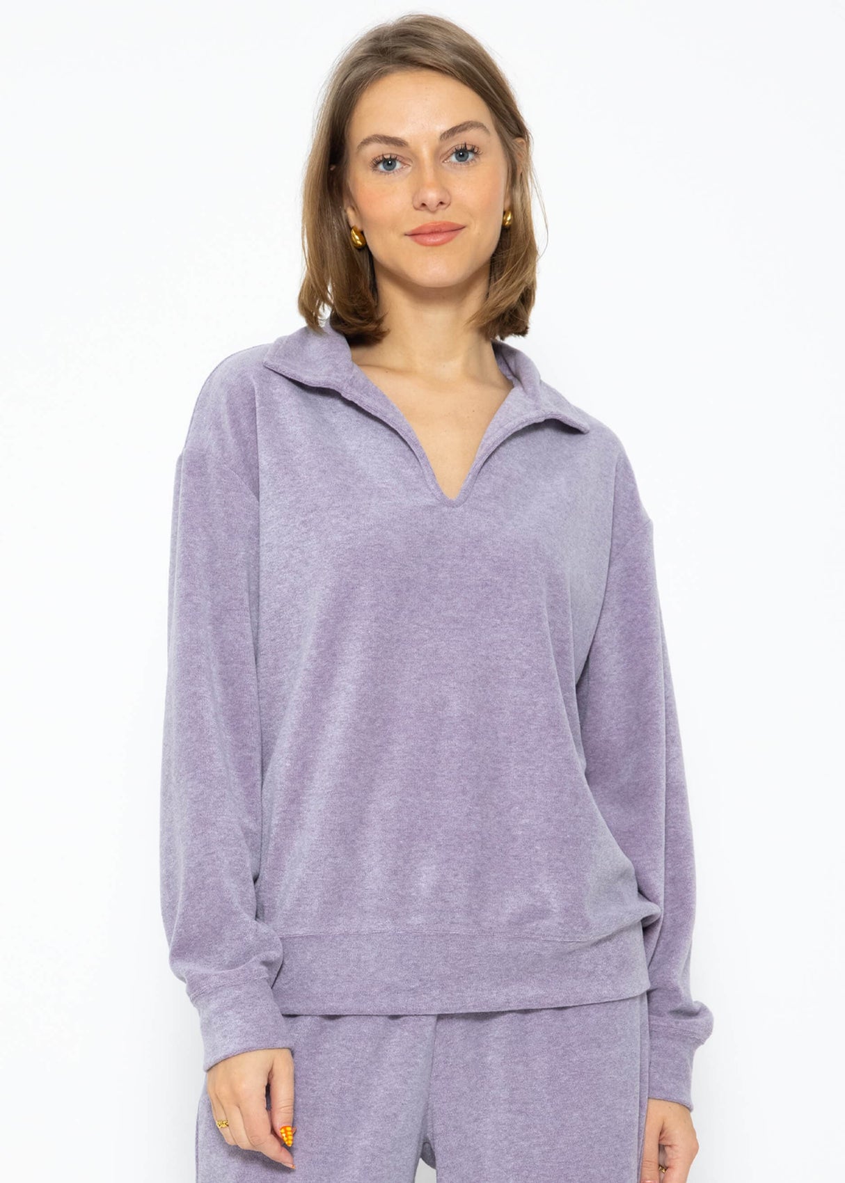 Terry cloth sweater - purple