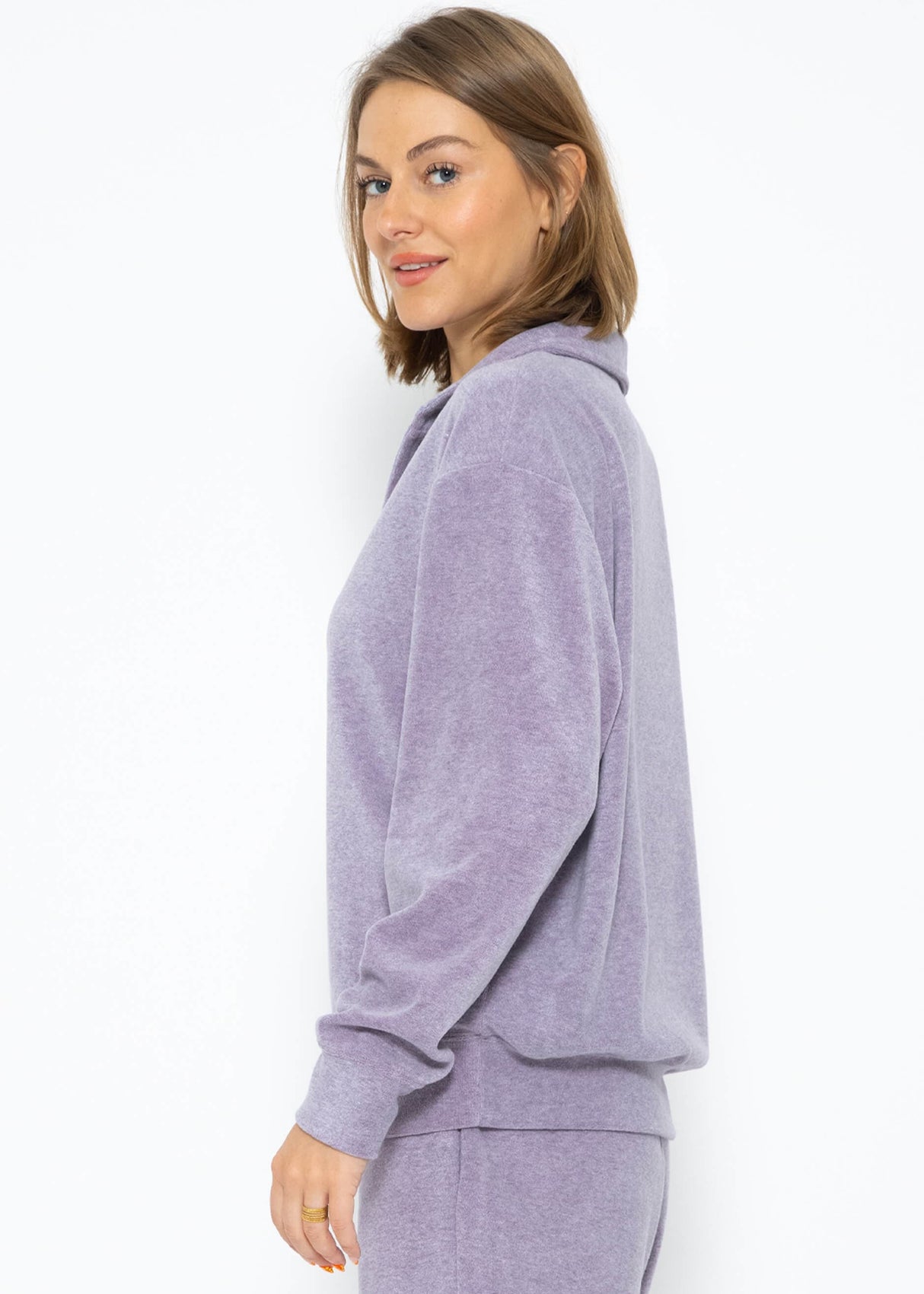 Terry cloth sweater - purple