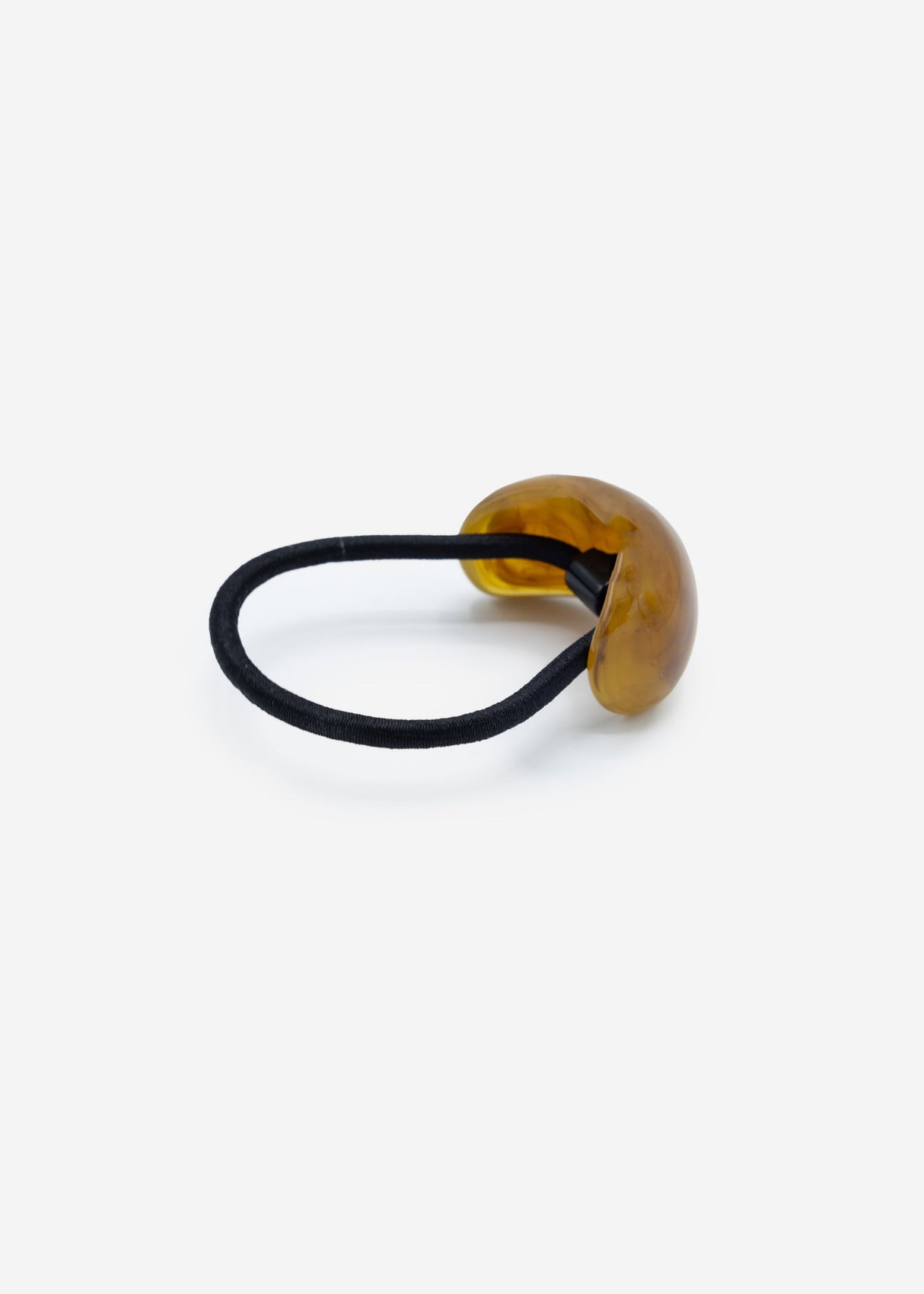 Curved hair tie - brown
