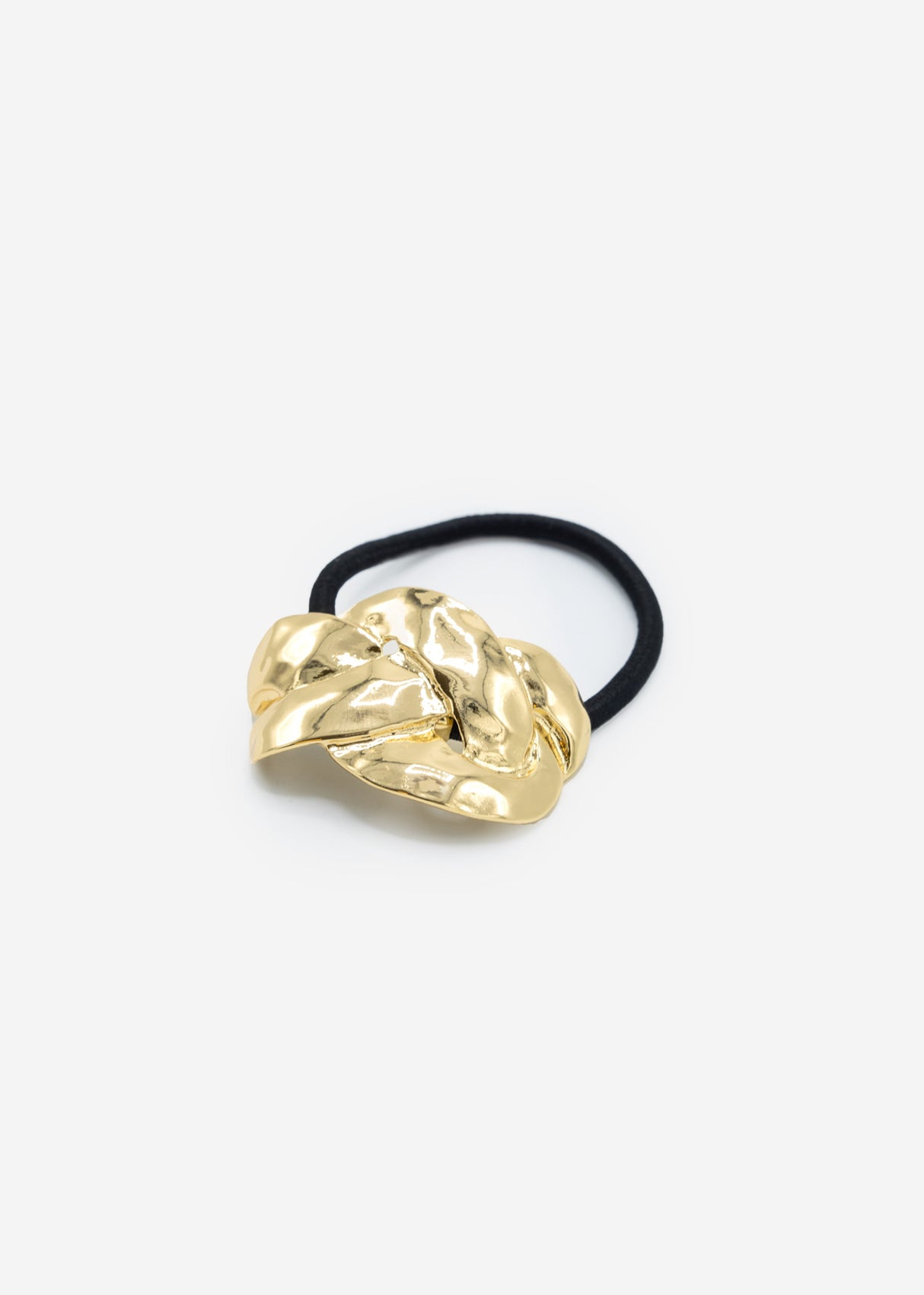 Haargummi mit geflochtener Optik - gold