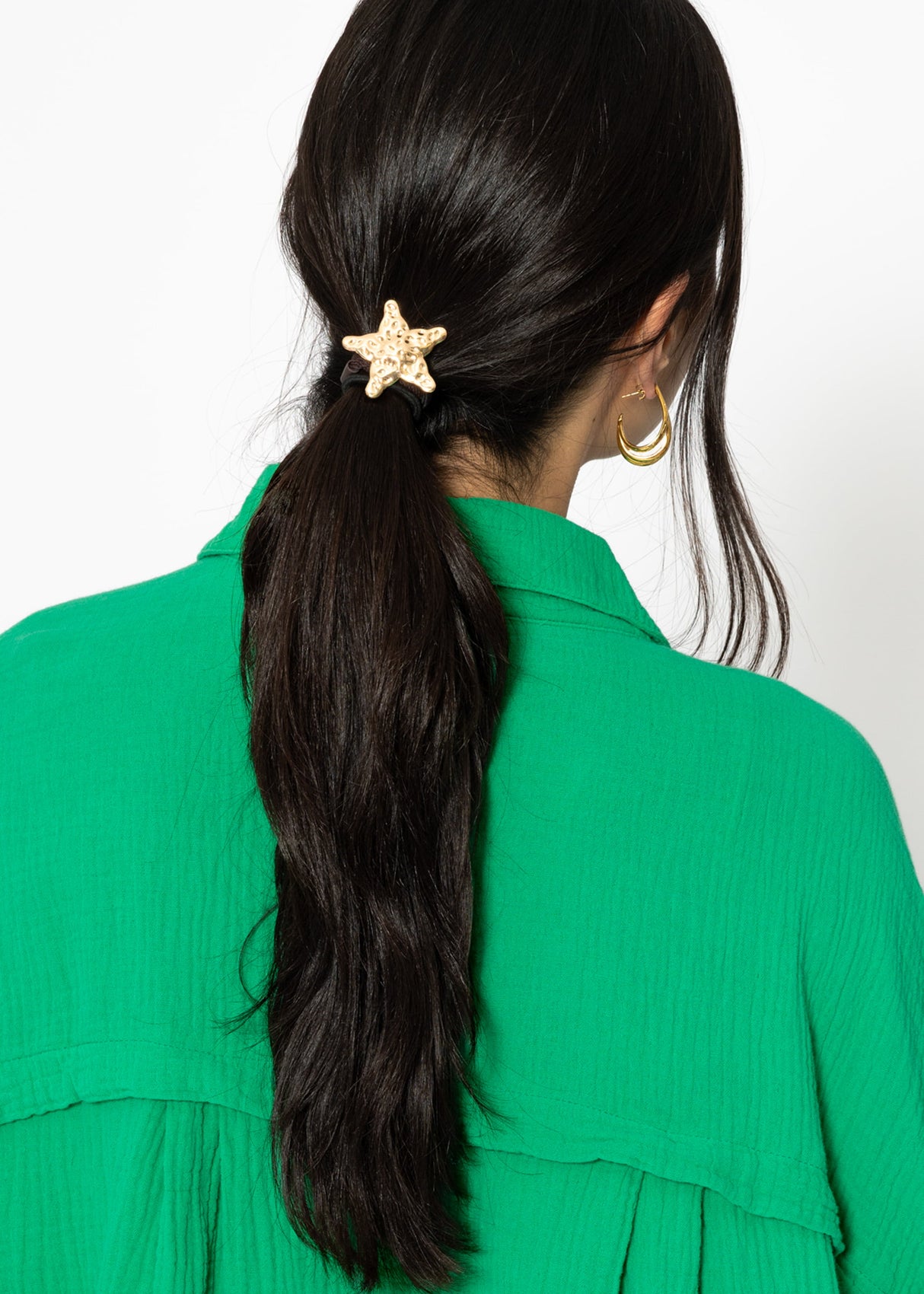 Hair tie with star - gold