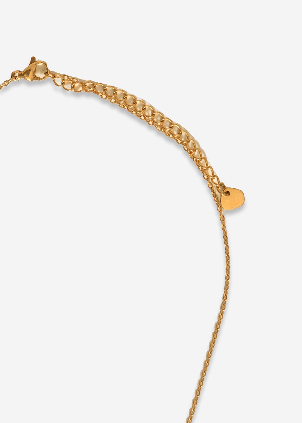 Necklace with drop pendant - gold