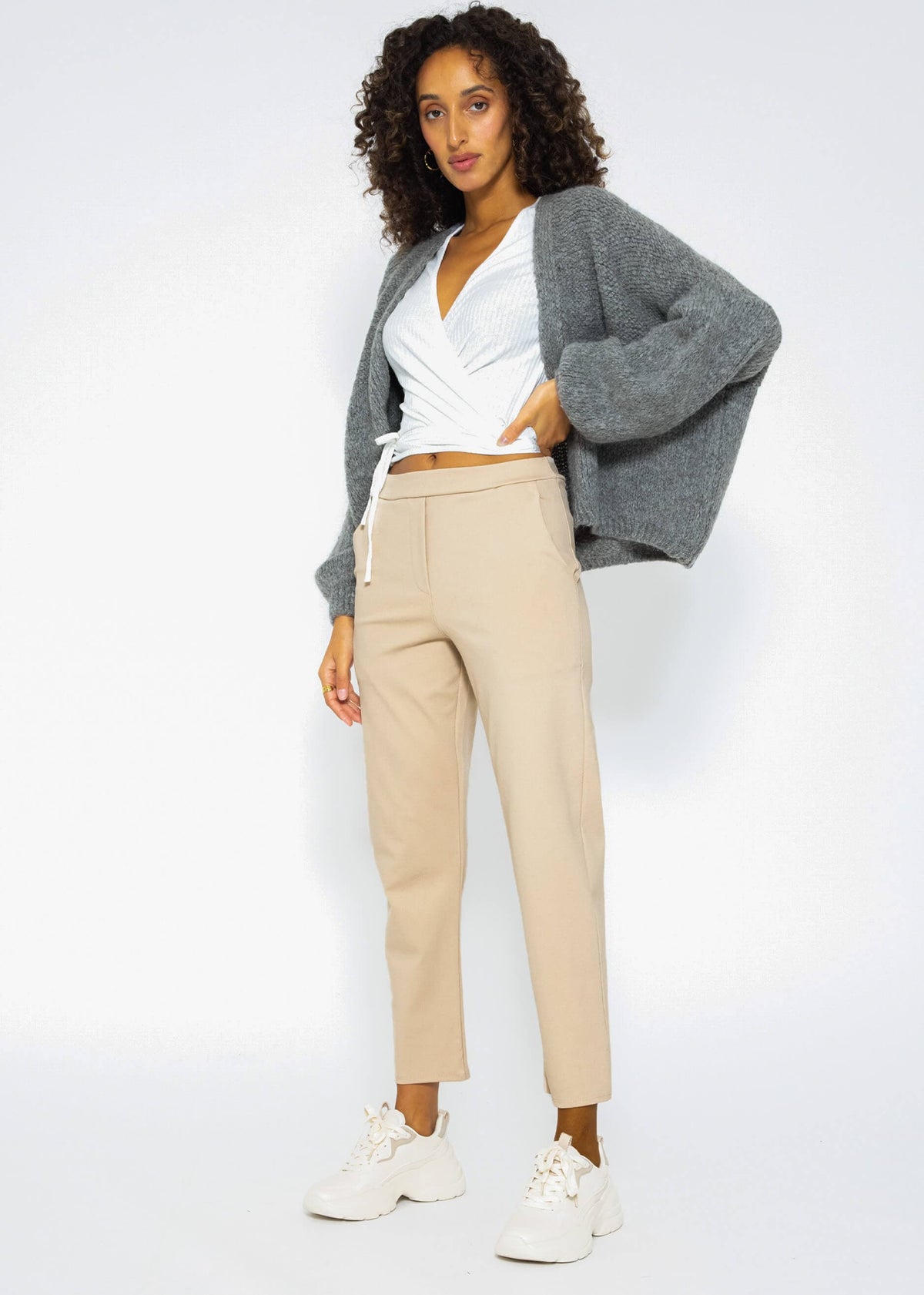 Jersey chinos - beige