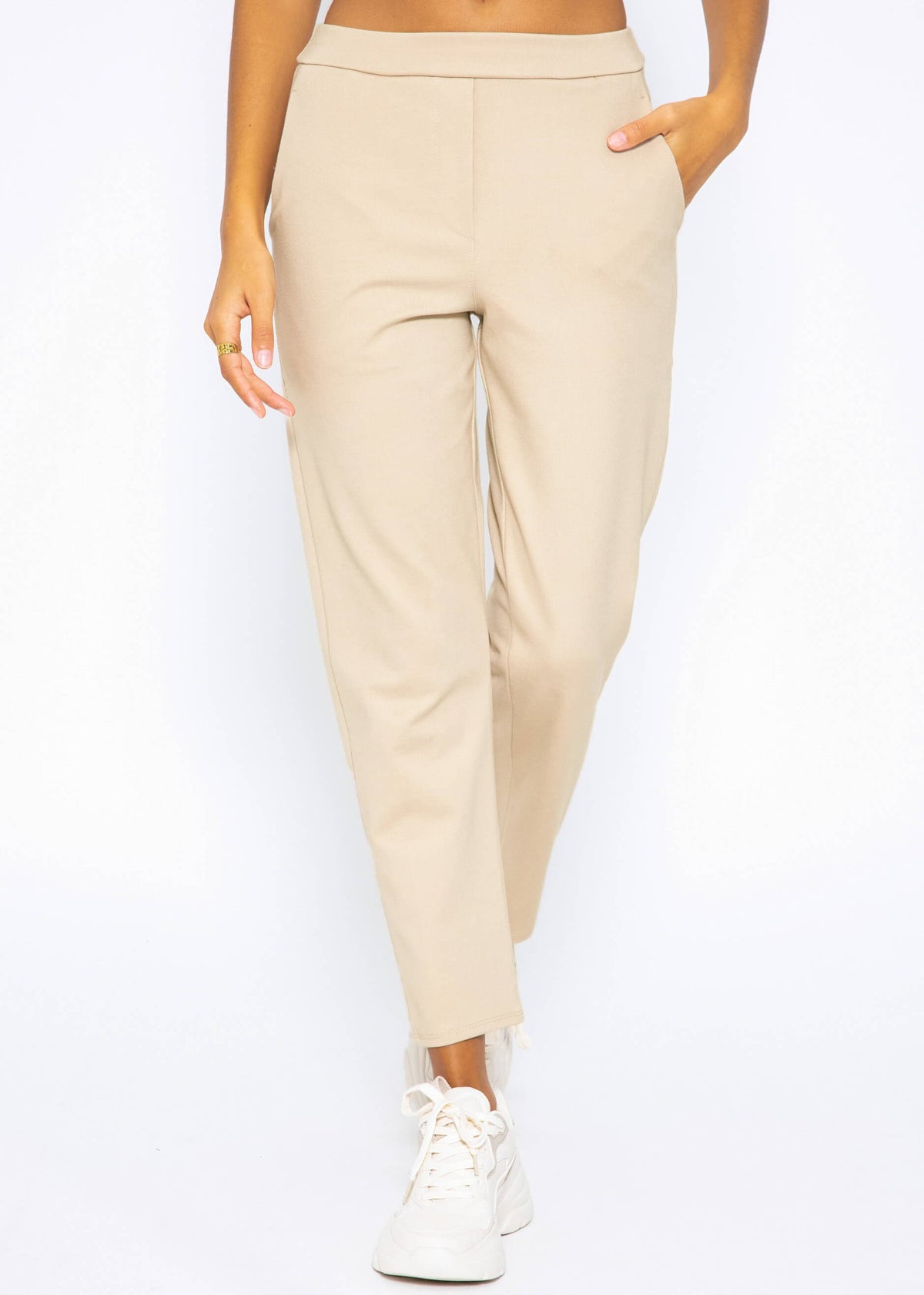Jersey chinos - beige