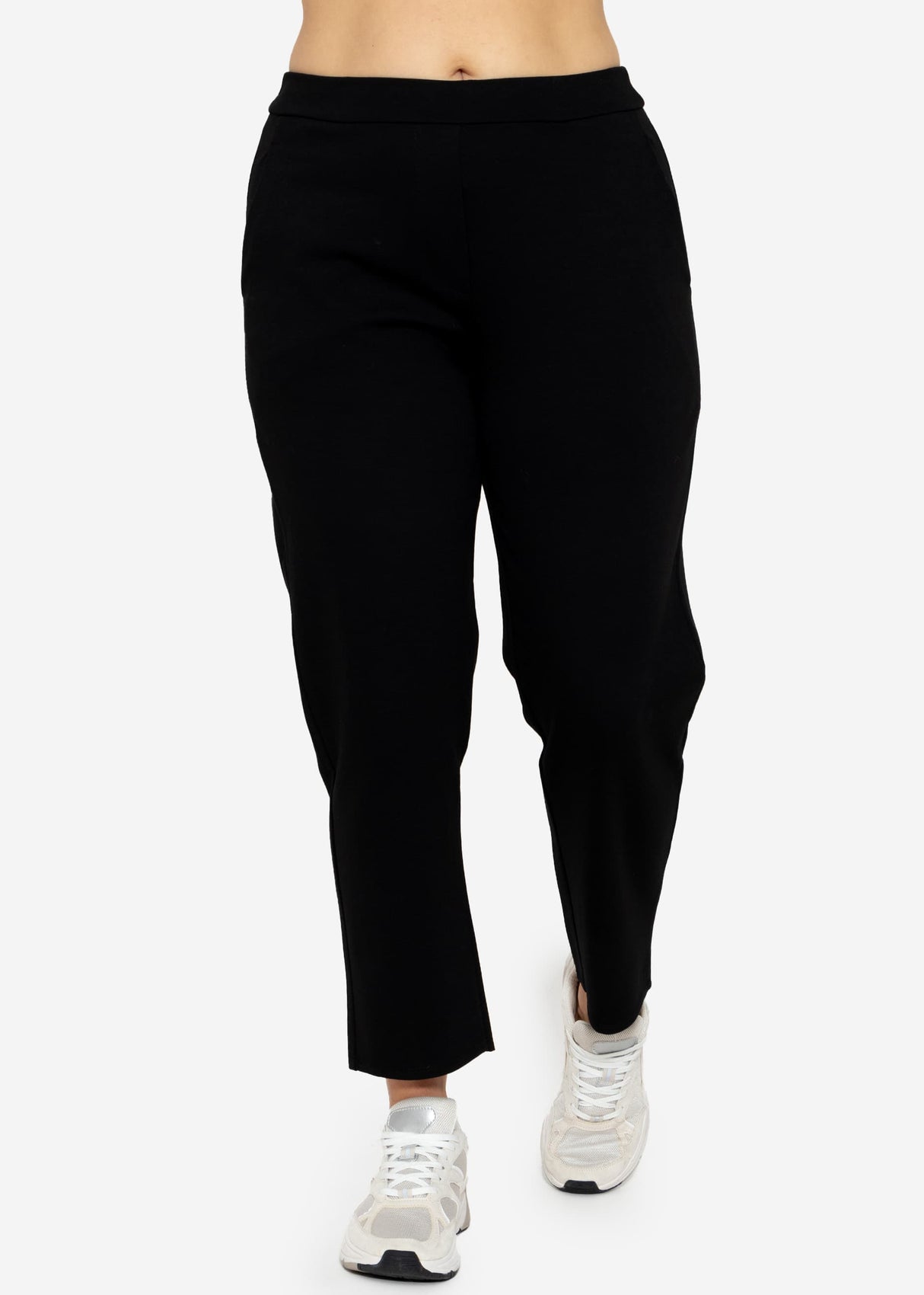 Jersey chinos, black