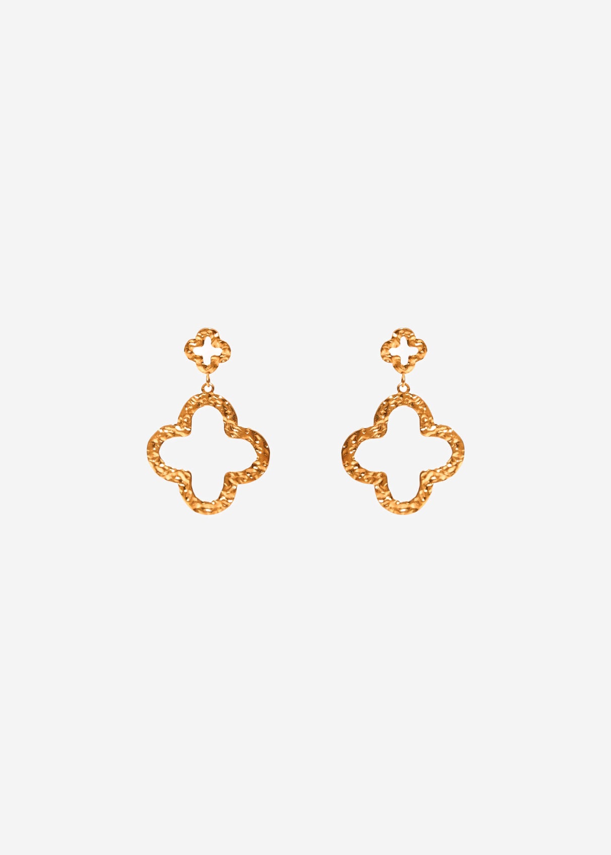 Kleeblatt Ohrstecker - gold