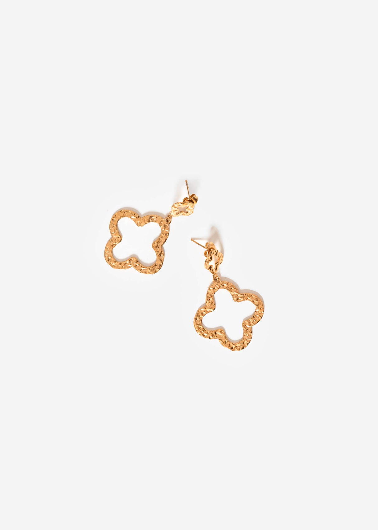 Kleeblatt Ohrstecker - gold
