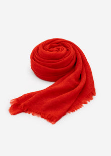 Muslin scarf - red