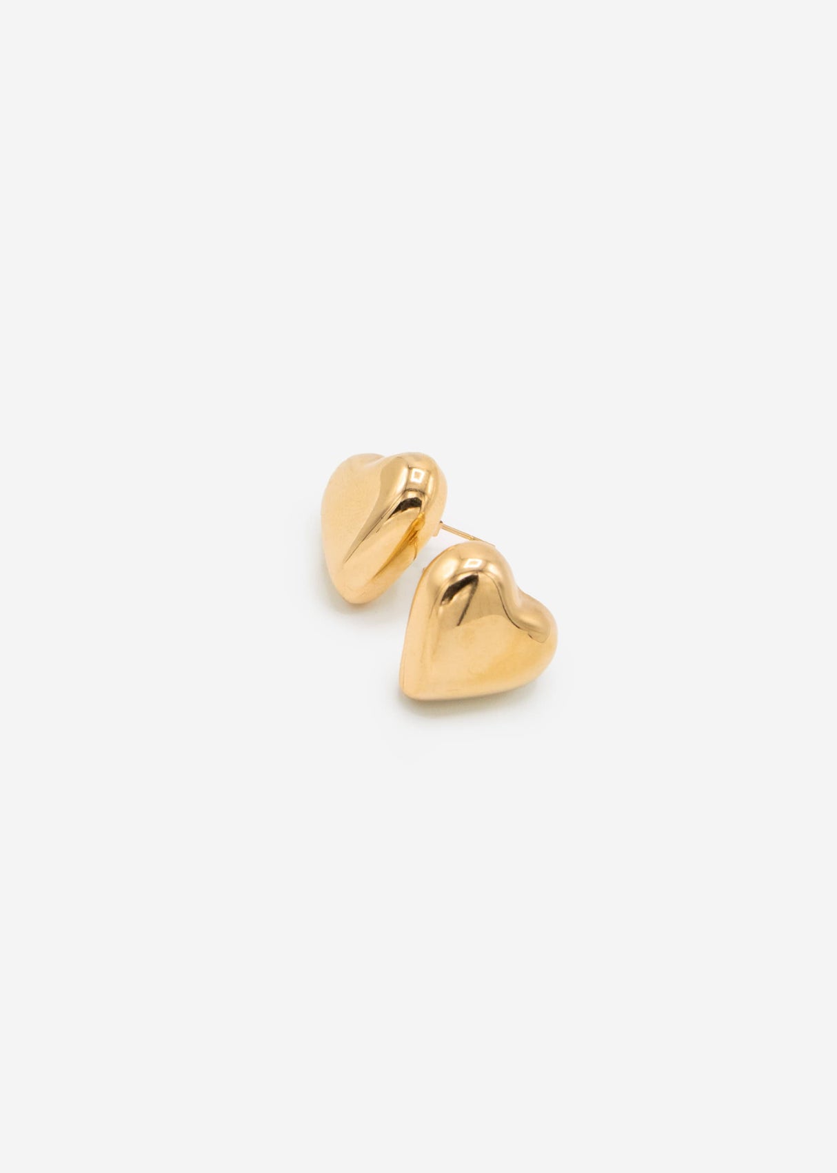 Heart-shaped earrings - gold