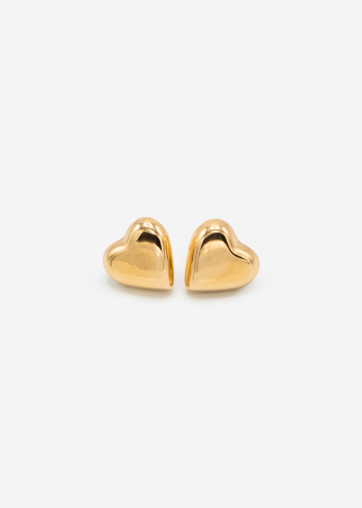 Heart-shaped earrings - gold