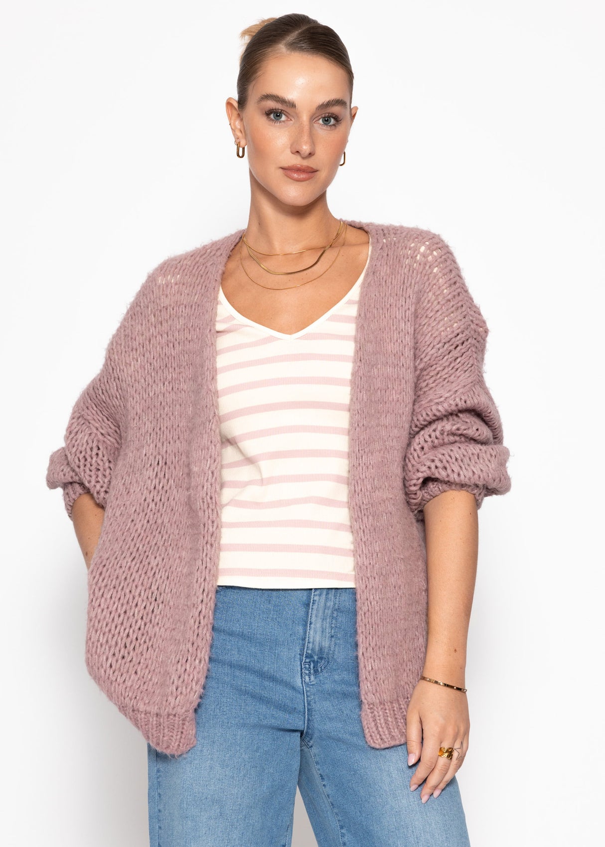Oversized cardigan - old pink