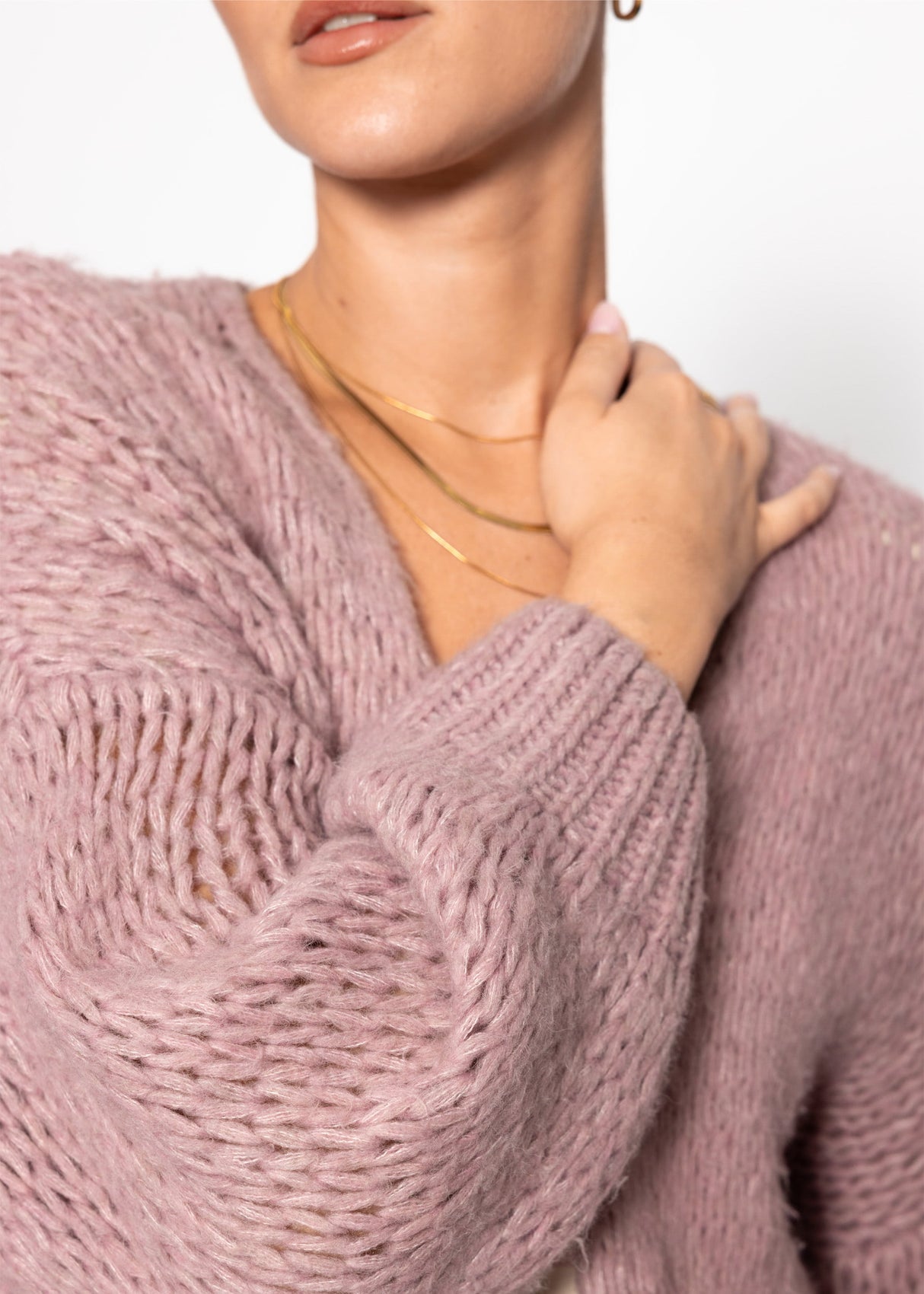 Oversized cardigan - old pink