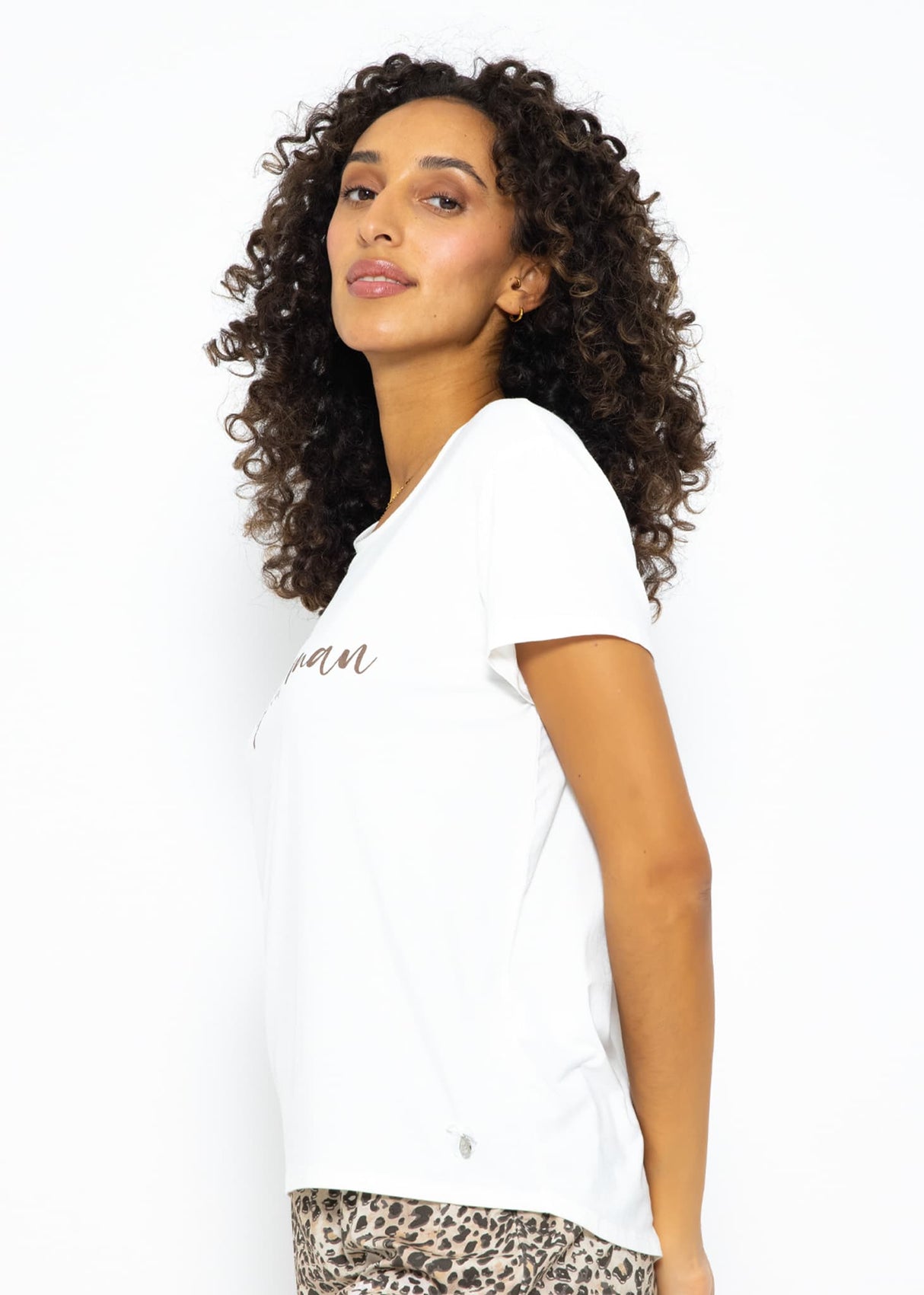 Pyjama Shirt mit Print - offwhite