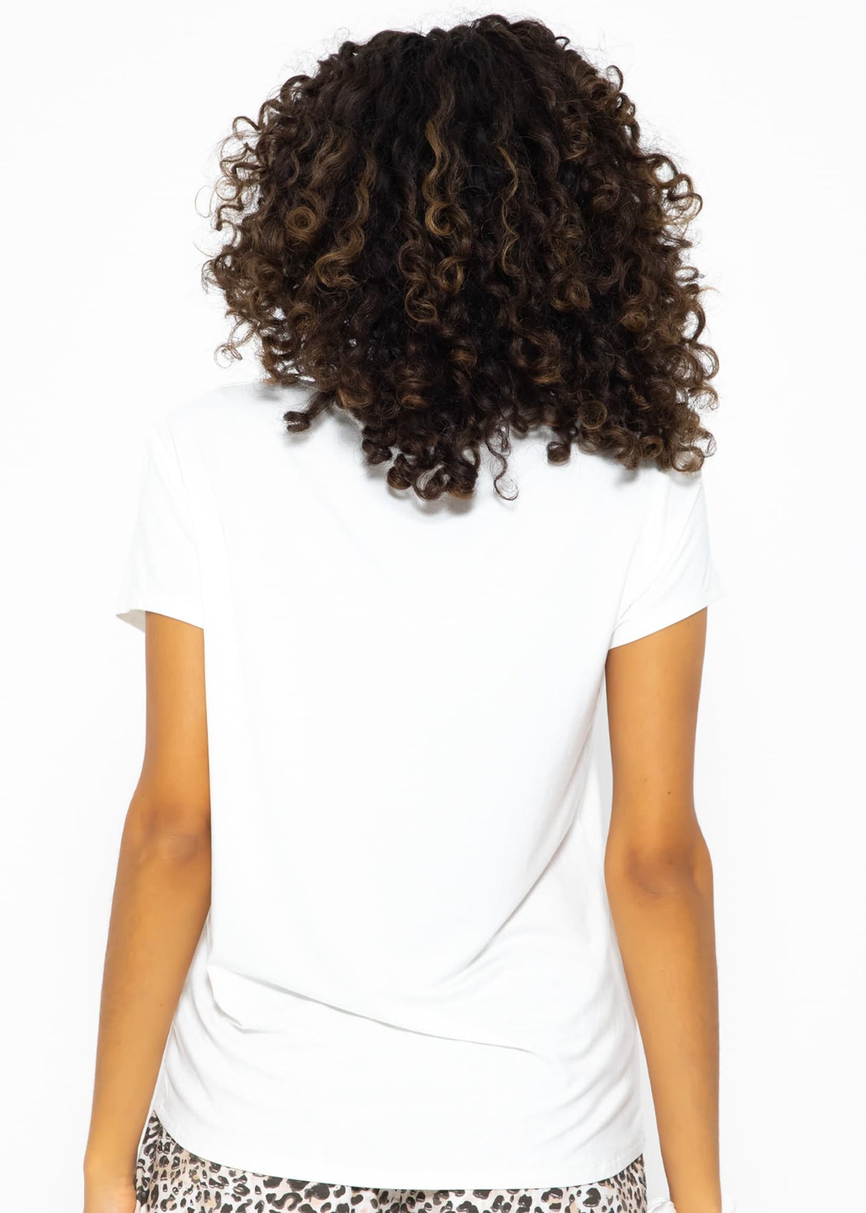 Pyjama Shirt mit Print - offwhite