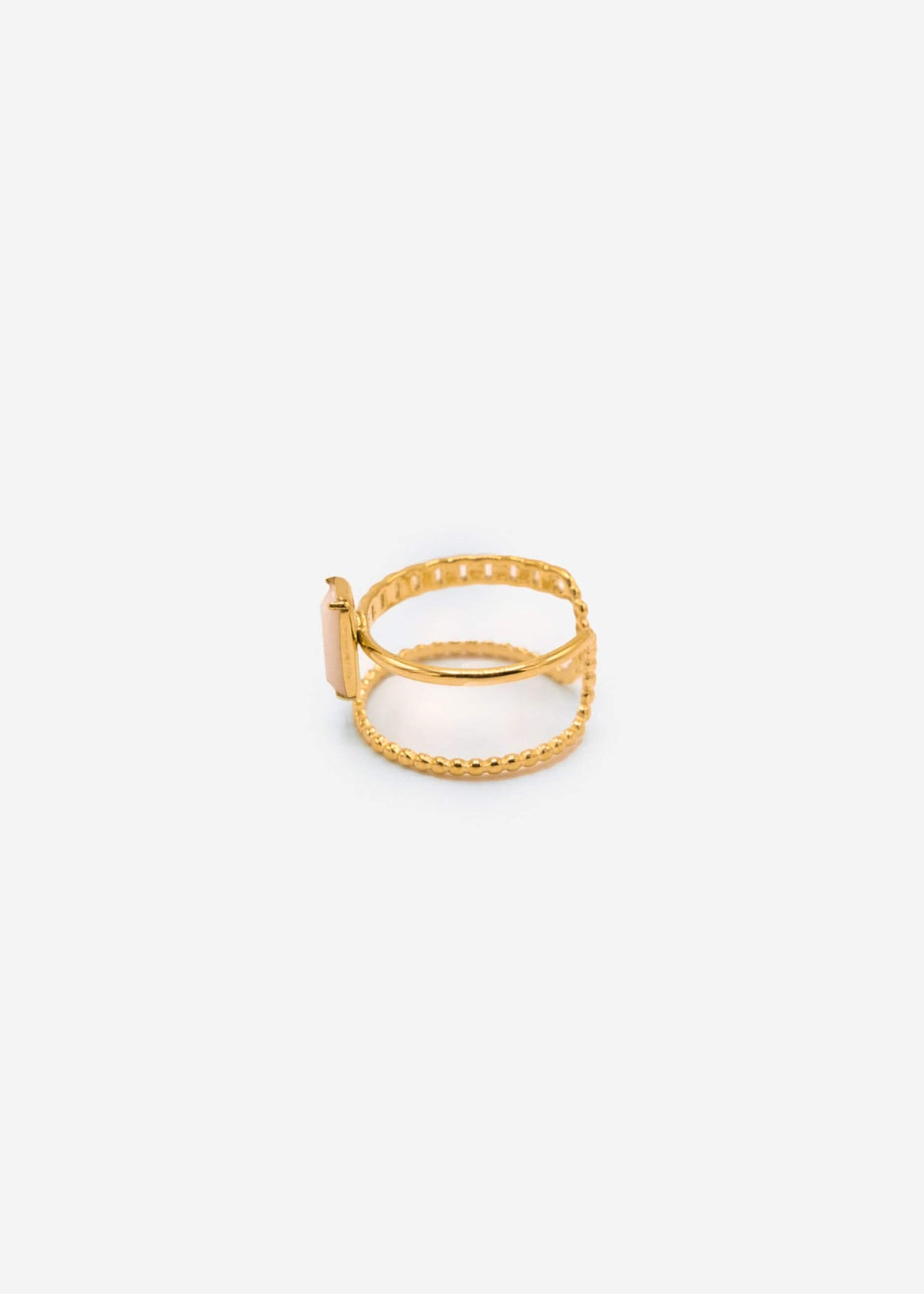 Ring mit Jade Stein - gold