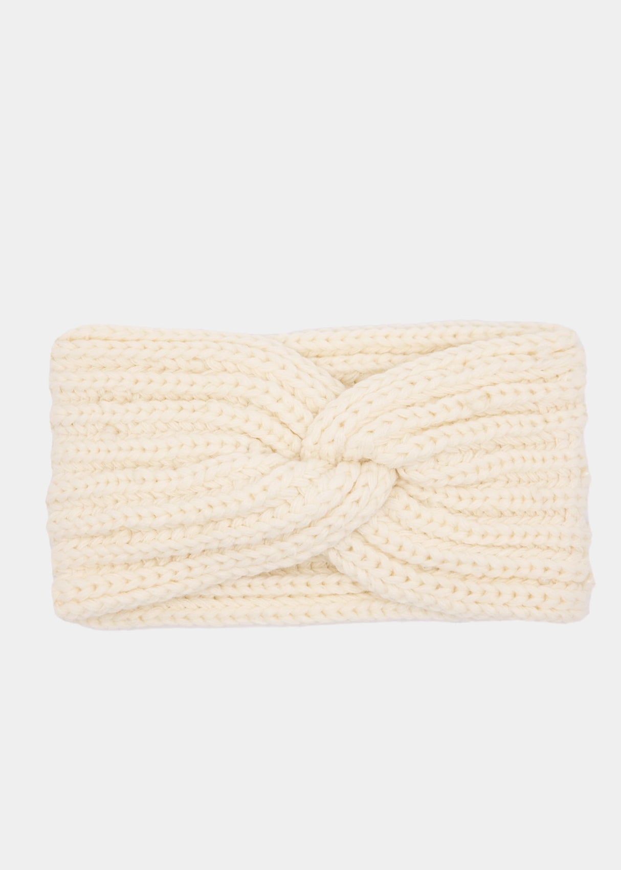 Ribbed knit headband - off-white
