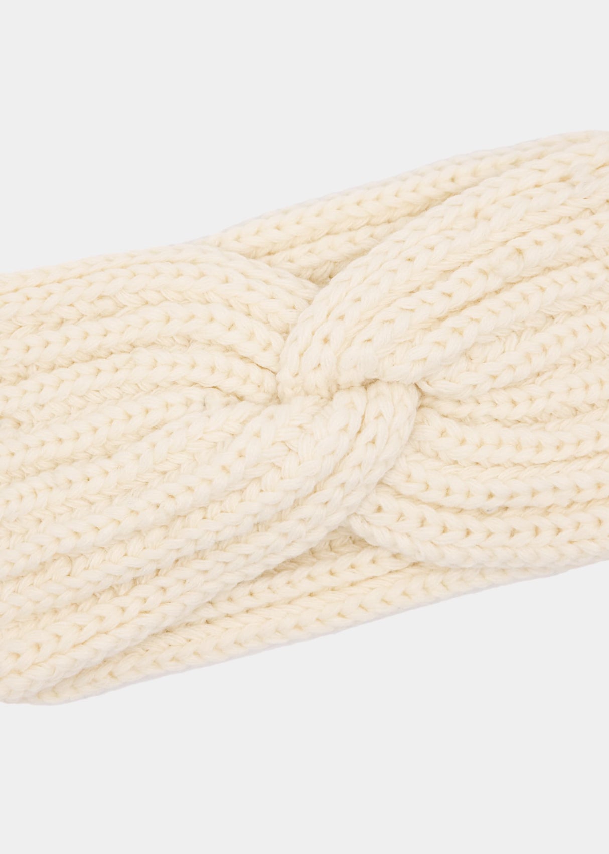Ribbed knit headband - off-white