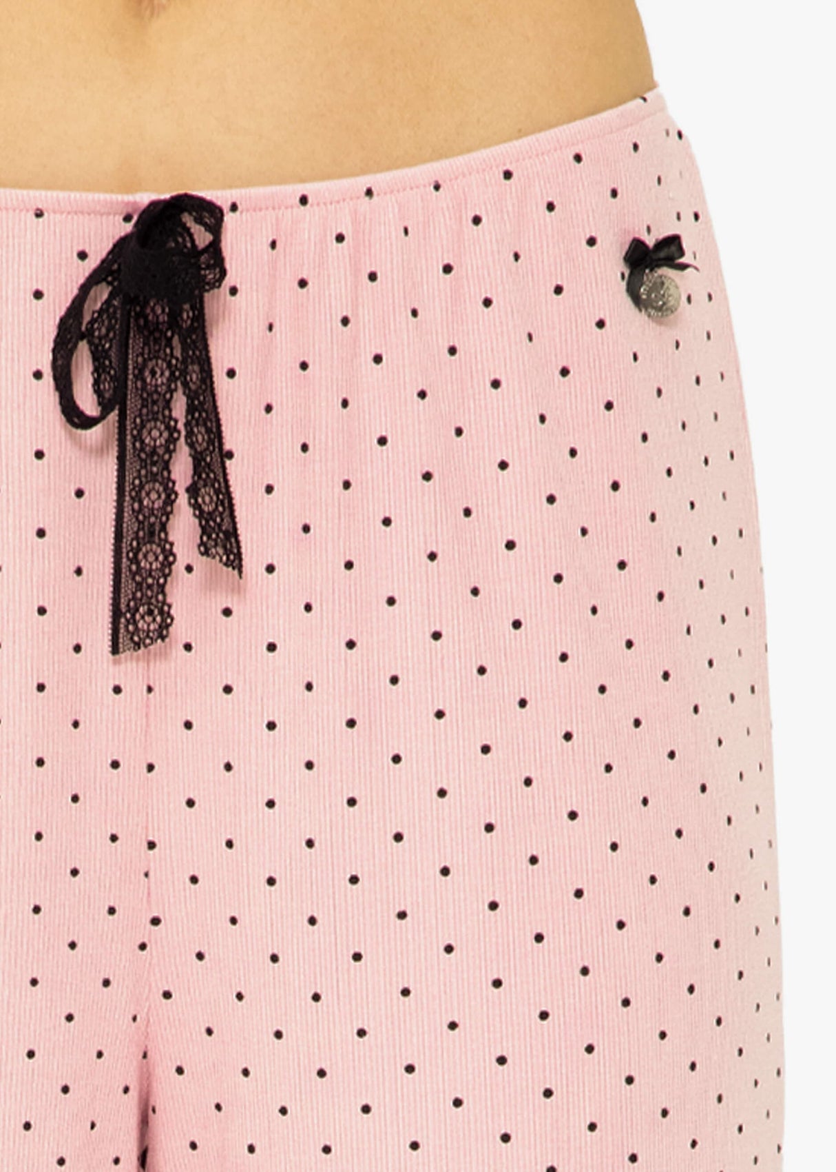 Sleep pants with dots - pink