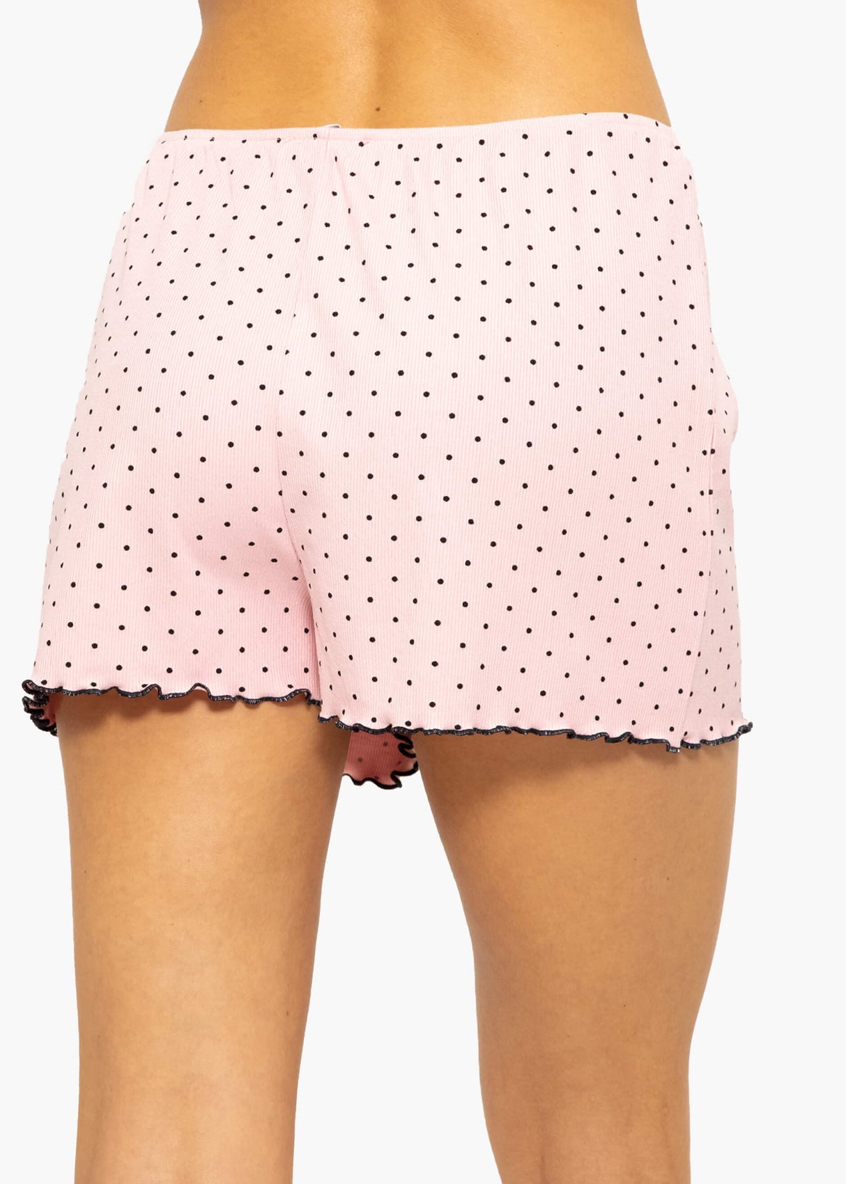 Sleep shorts with polka dots - pink