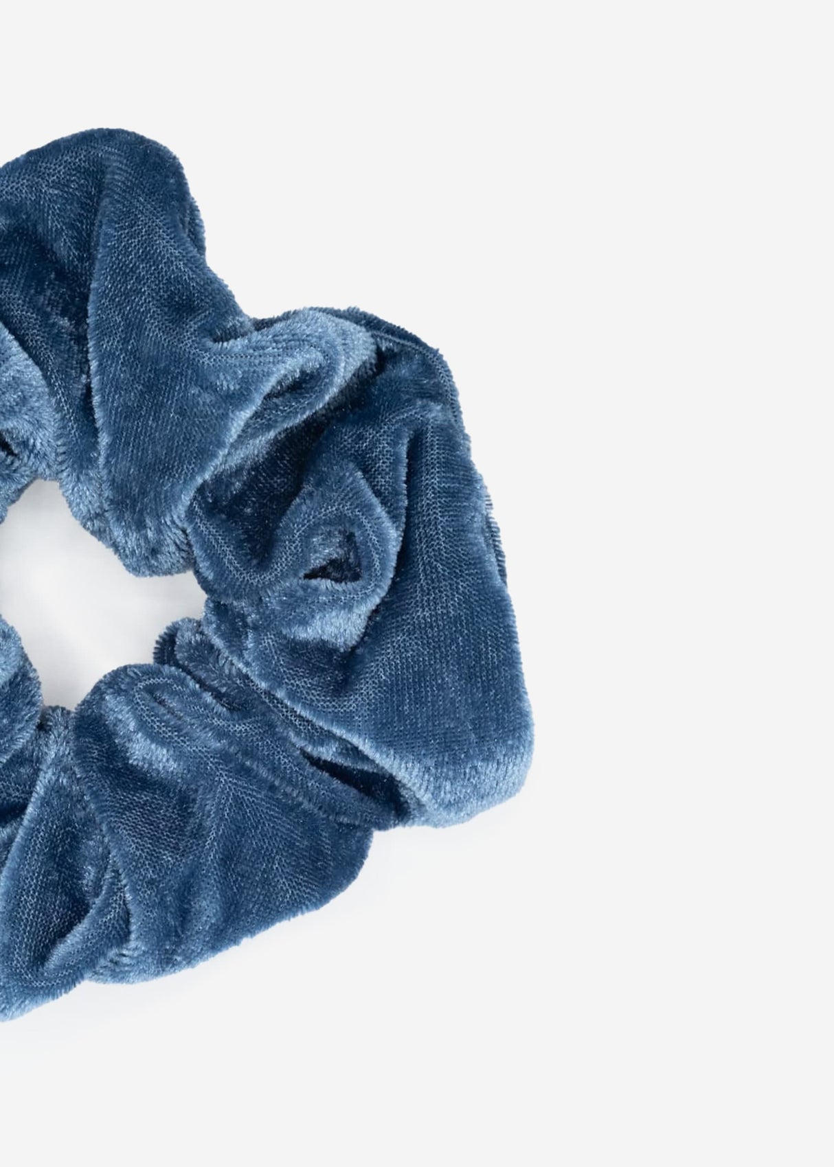 Velvet scrunchie, blue