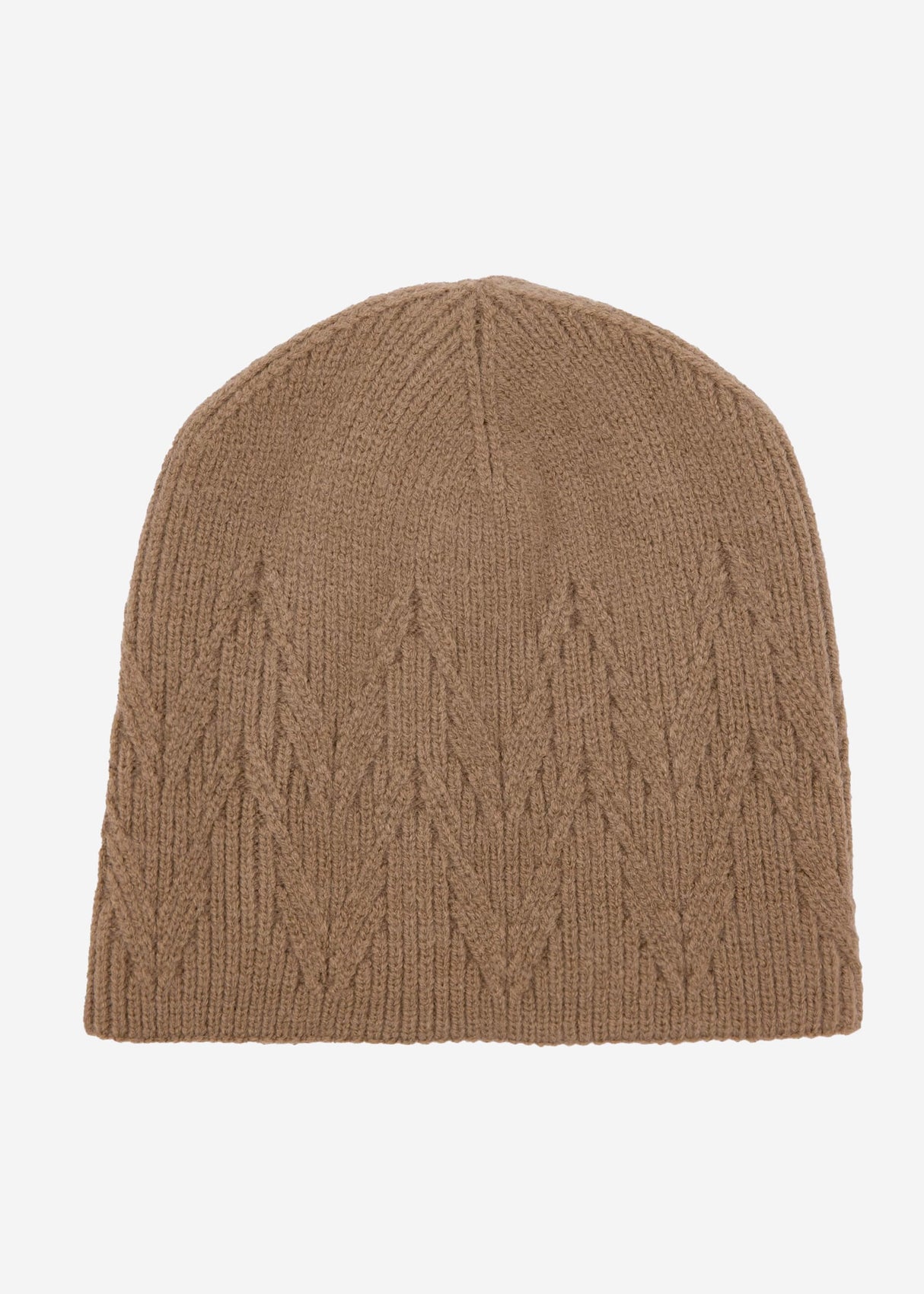 Soft knitted hat - taupe